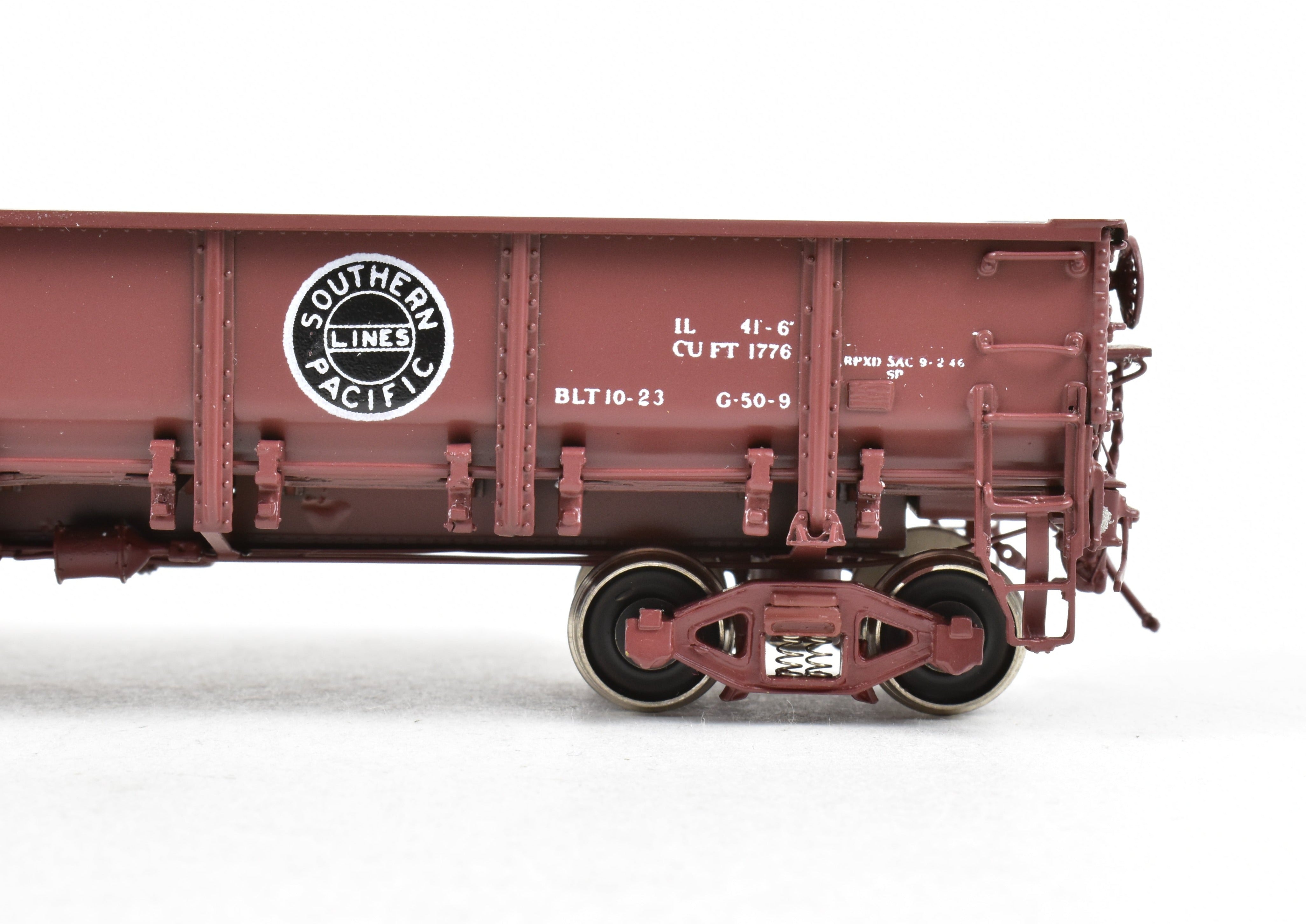 1940s HO Scale Brass Southern Pacific G50 - 9 Drop Bottom Gondola by Challenger Imports