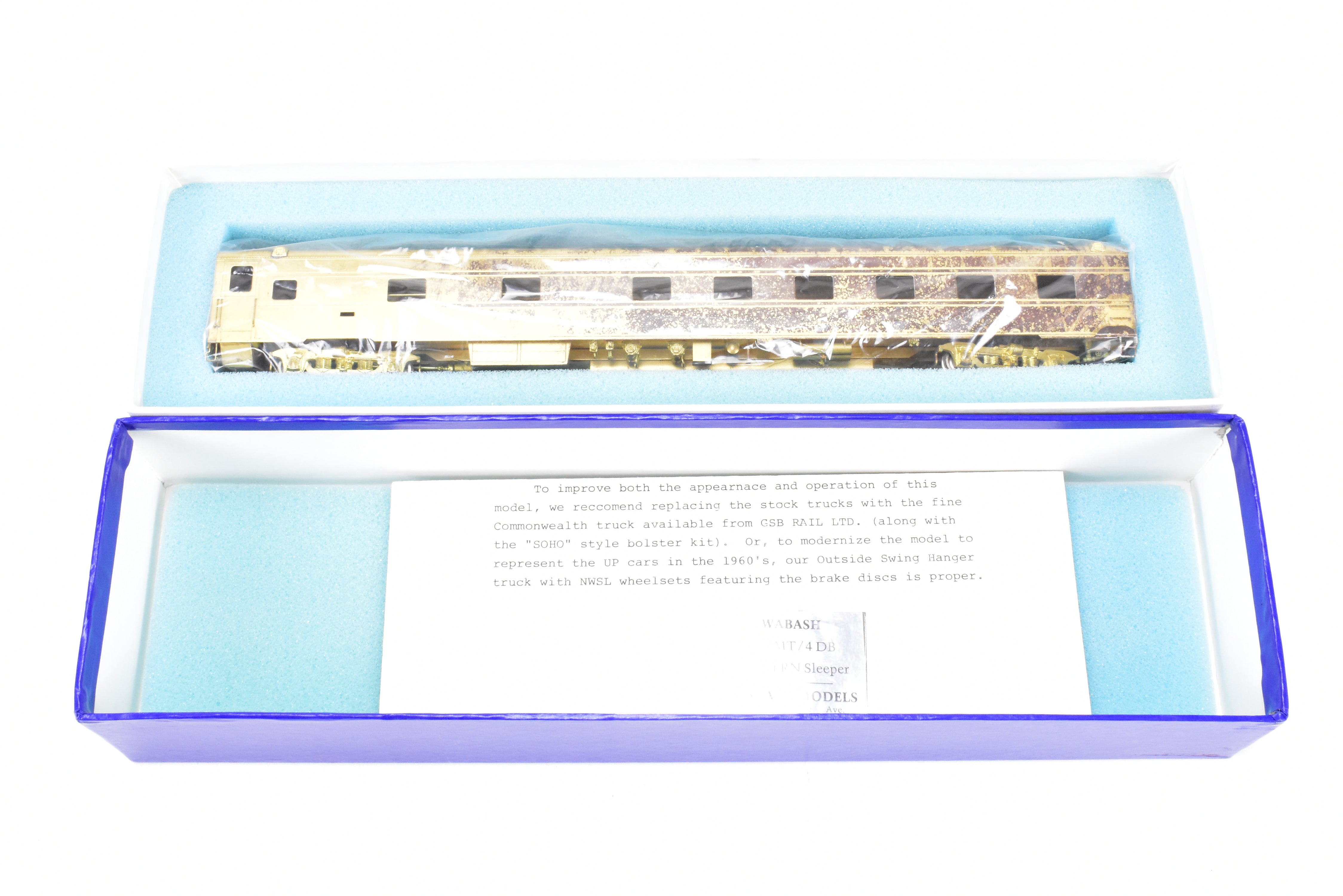 HO Scale Brass Union Pacific 1949 ACF Western Series Sleeper by Cascade Models