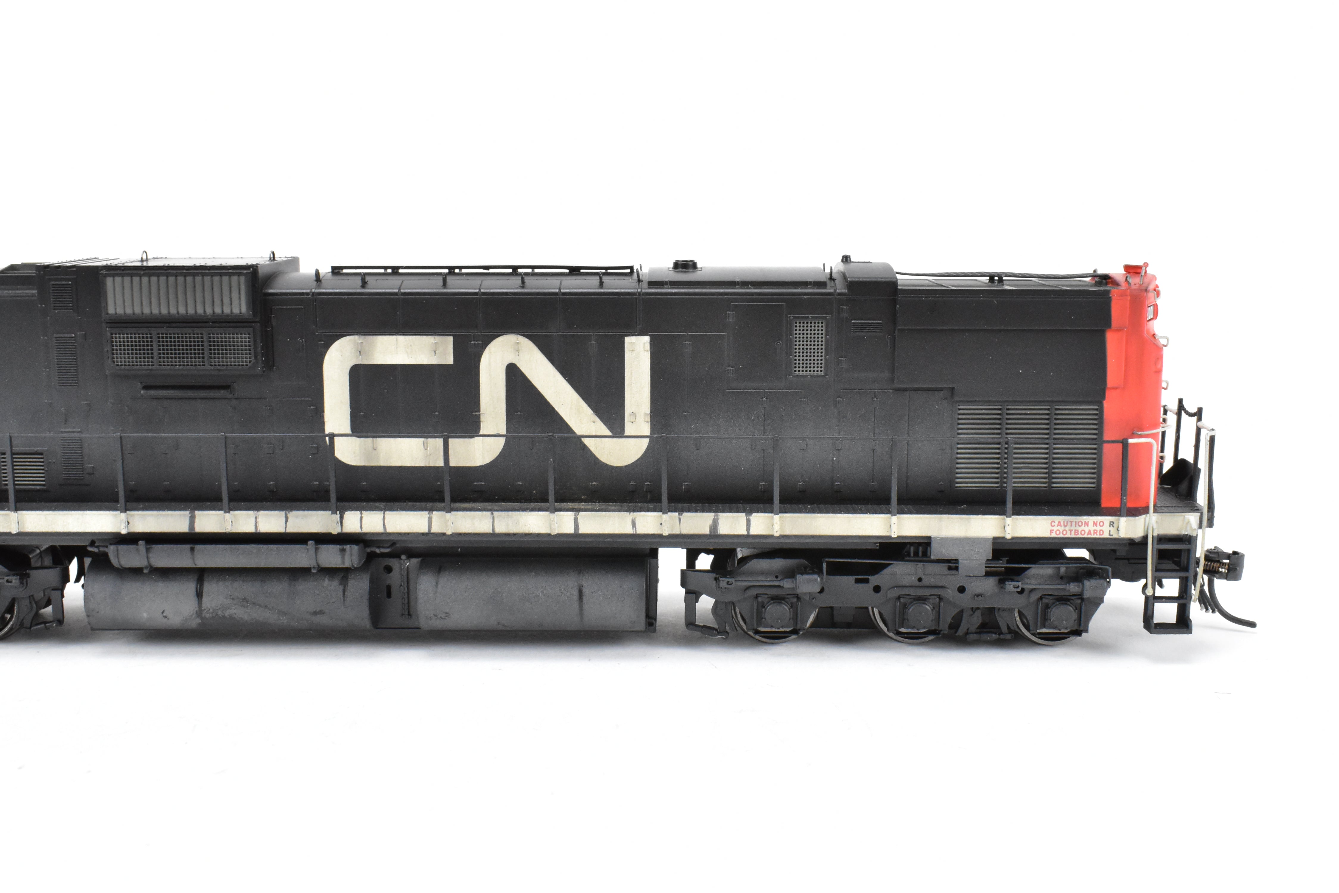 HO Scale Con Bowser Executive Line Canadian National Railway Alco C630M Model Train with ESU DCC and Sound Function, Featuring Road Number 2001 and Professional Weathering