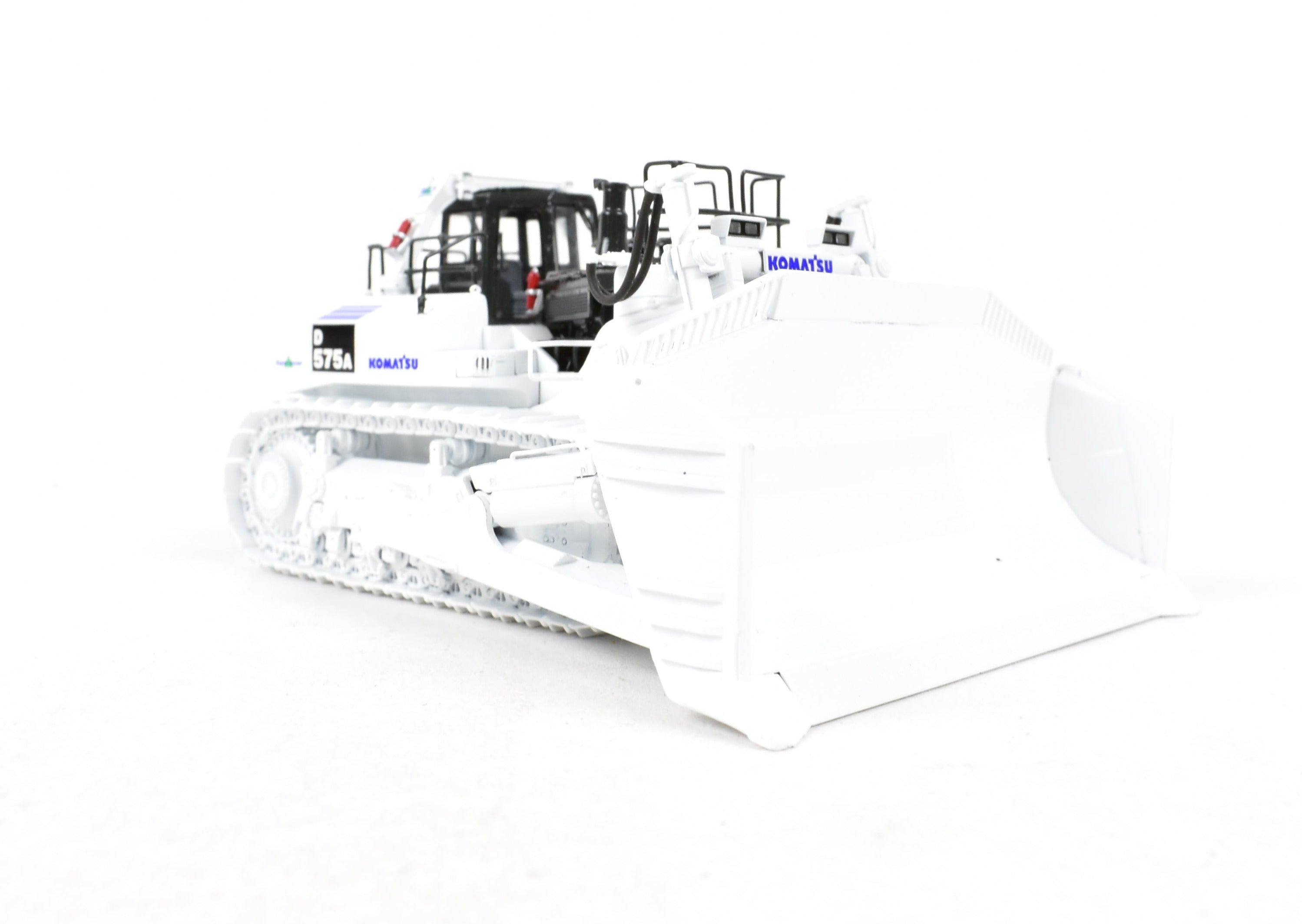 High - Quality HO Scale Brass Construction Model - Classic Mint Collectibles Komatsu D575A - 3 Super Dozer with Mine White Finish and Serial Number 1 from 2006 Production Run