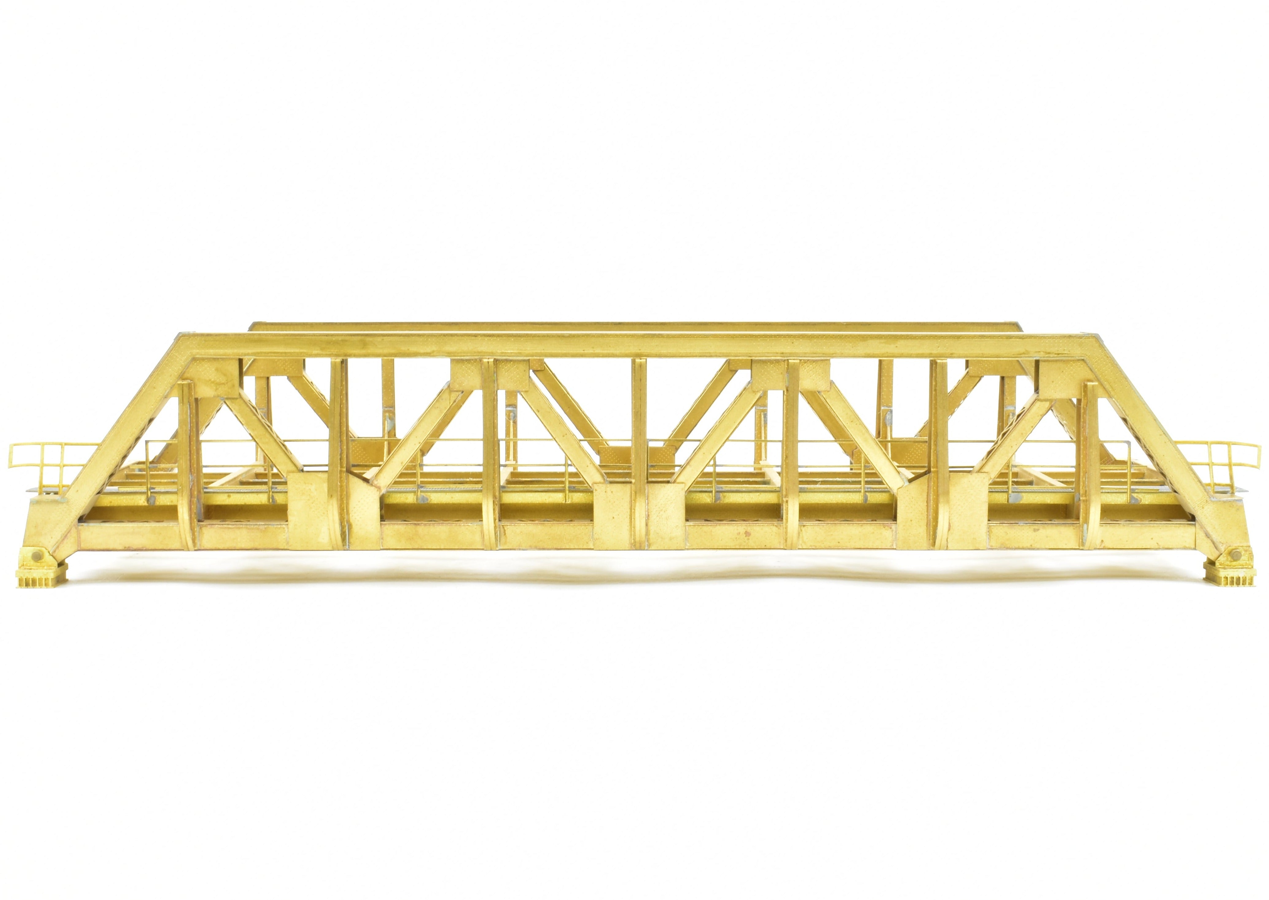 HO Scale Brass Overland Models, Inc. Pony Truss Thru Bridge 93 2-Track Type with Additional Braces for Model Railroads
