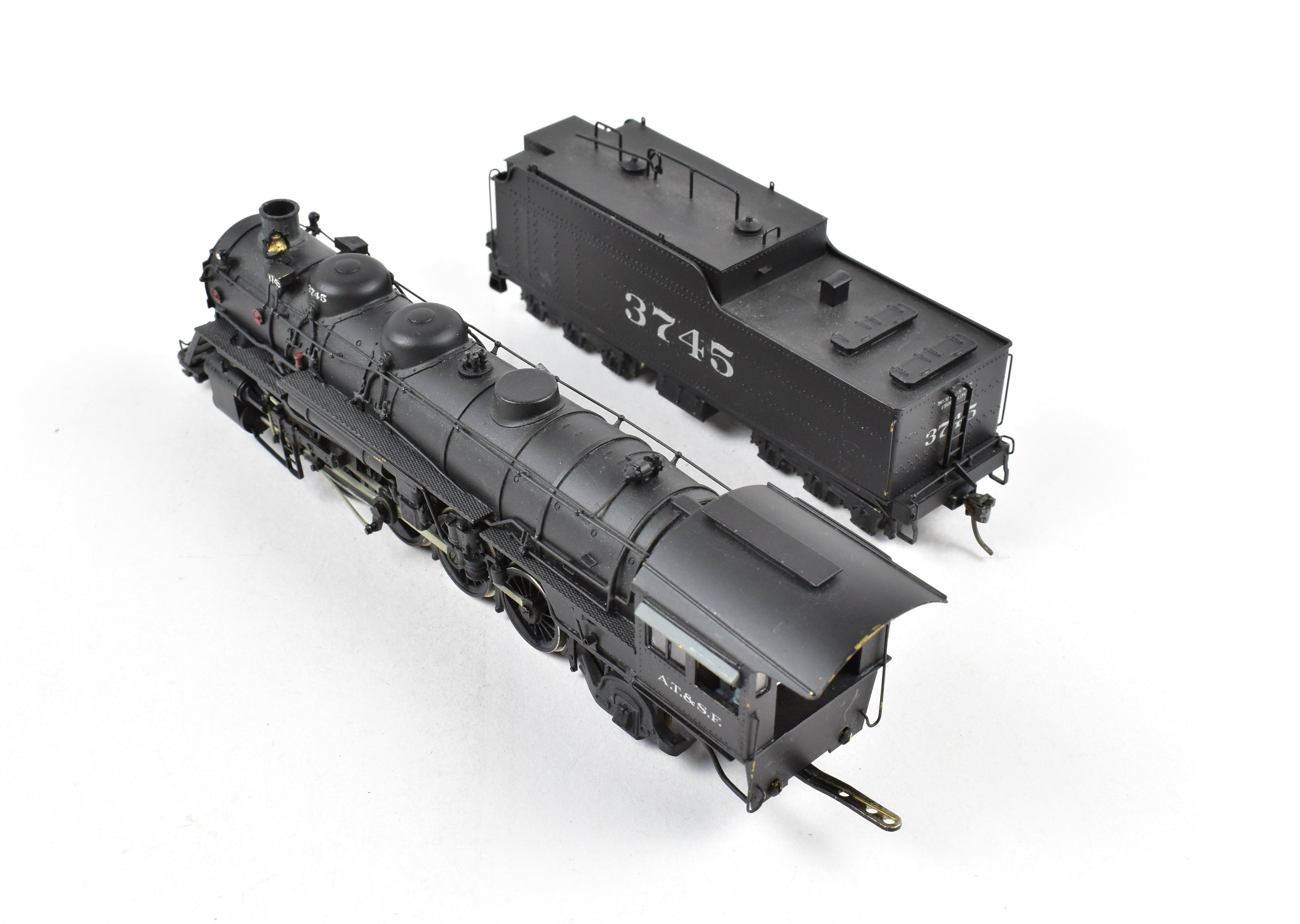HO Scale Brass Model Train - Balboa ATSF - Santa Fe 3700 Class 4-8-2 Mountain Steam Locomotive CP #3745