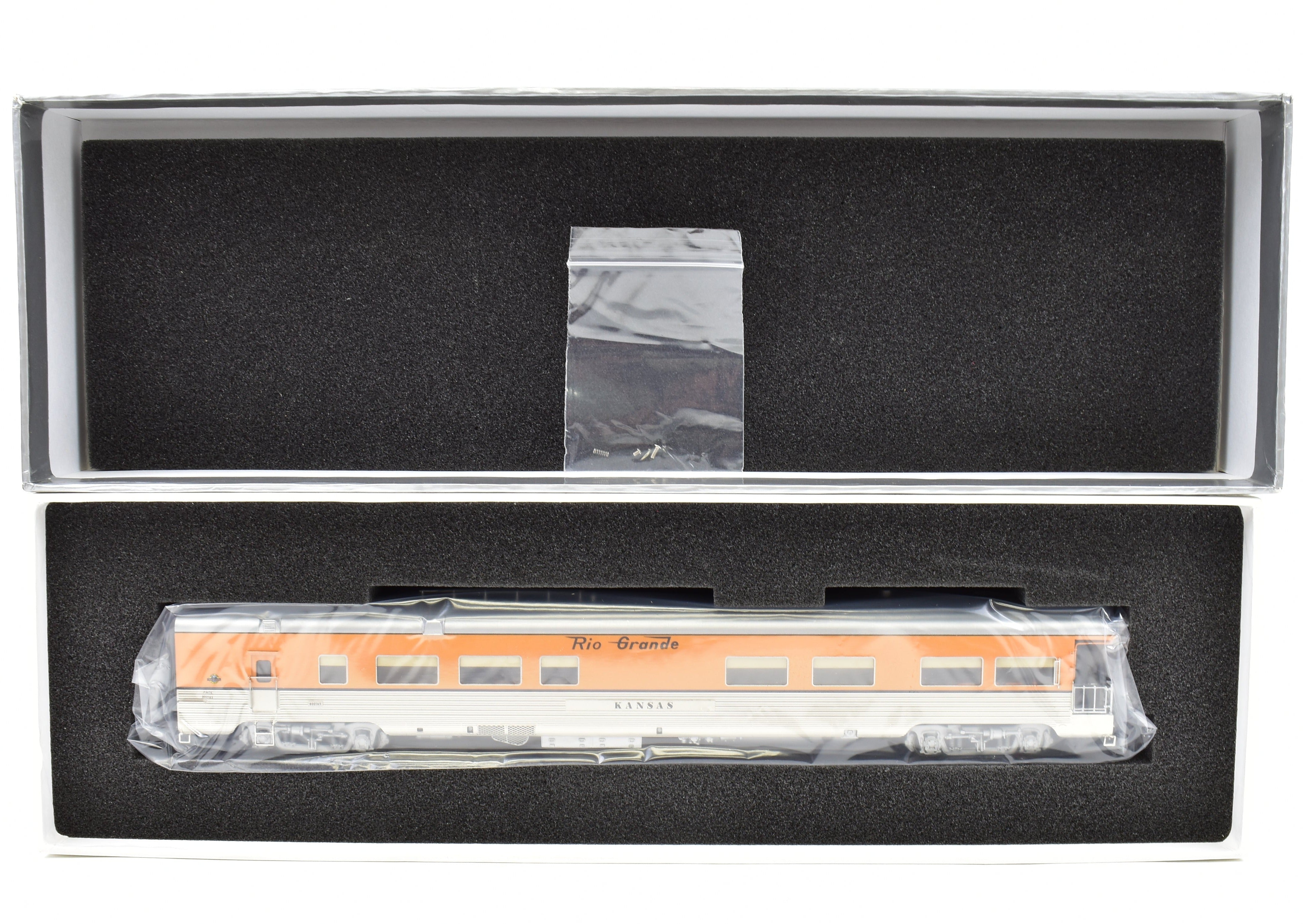 HO Scale Brass Division Point (D&RGW - Denver & Rio Grande Western) Lightweight Business Car with Kansas Factory Paint, Ideal for Model Train Enthusiasts