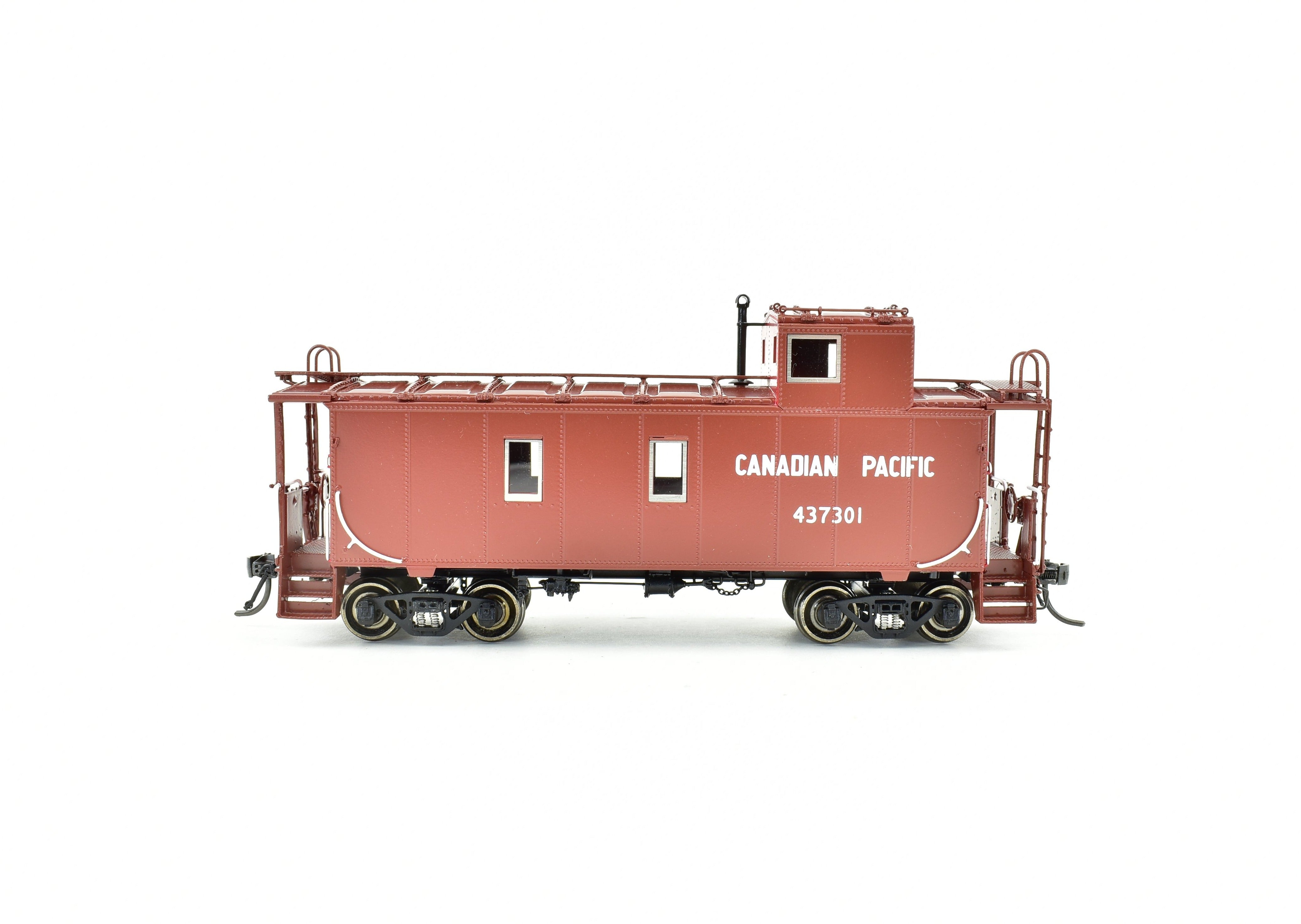 HO Scale Brass Canadian Pacific Steel Caboose by Overland Models, Inc. (OMI), Factory Painted with #437301 Decoration