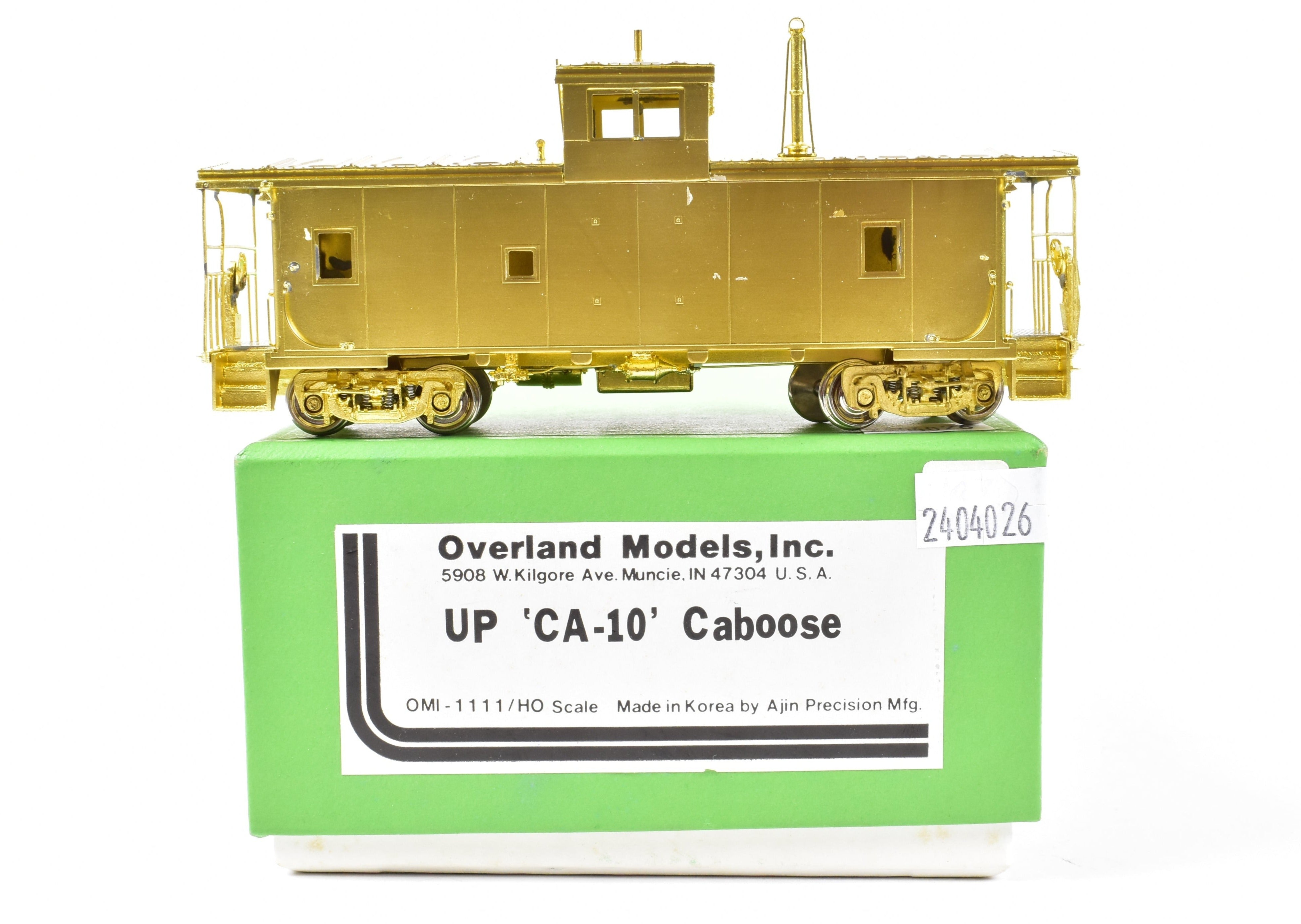 HO Scale Brass Union Pacific CA-10 Caboose by Overland Models, Inc.