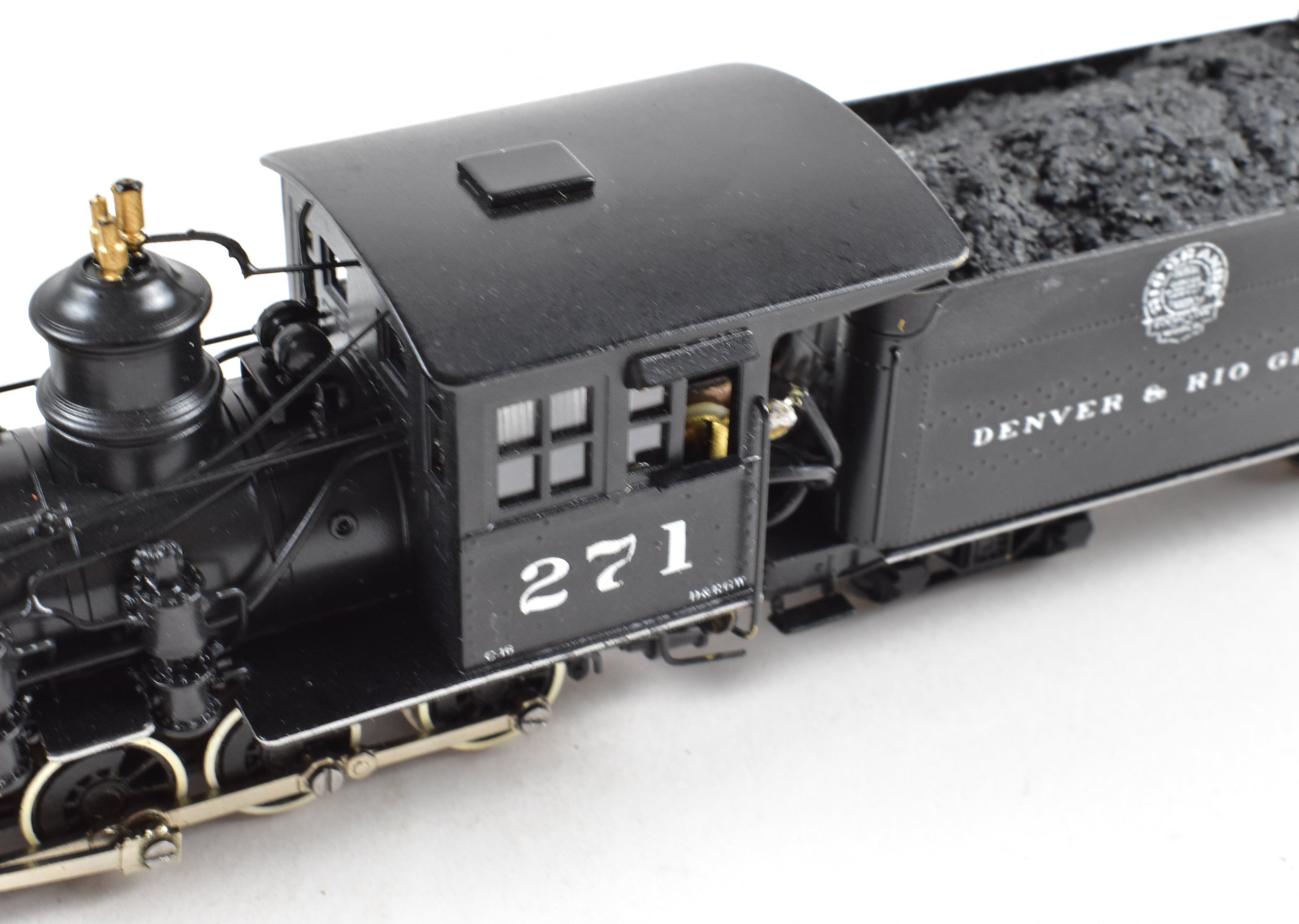 HOn3 Brass Westside D&RGW C-16 2-8-0 #271 with SoundTraxx Tsunami DCC
