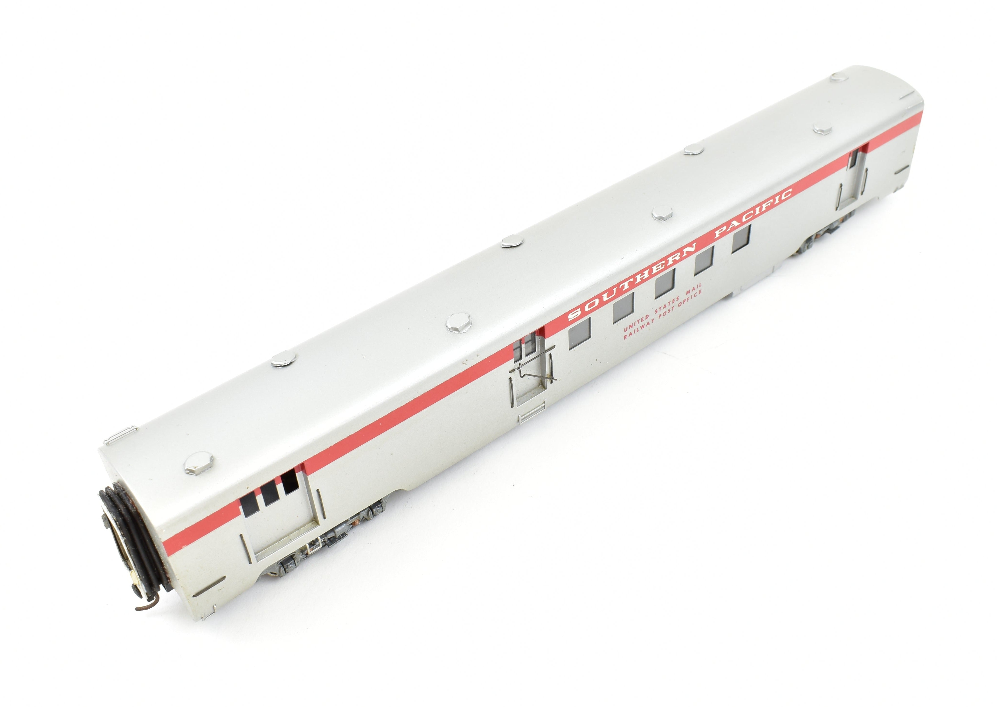 HO Scale Brass Balboa SP - Southern Pacific Postal Baggage RPO Model Train Car with Factory Painted Aluminum Finish