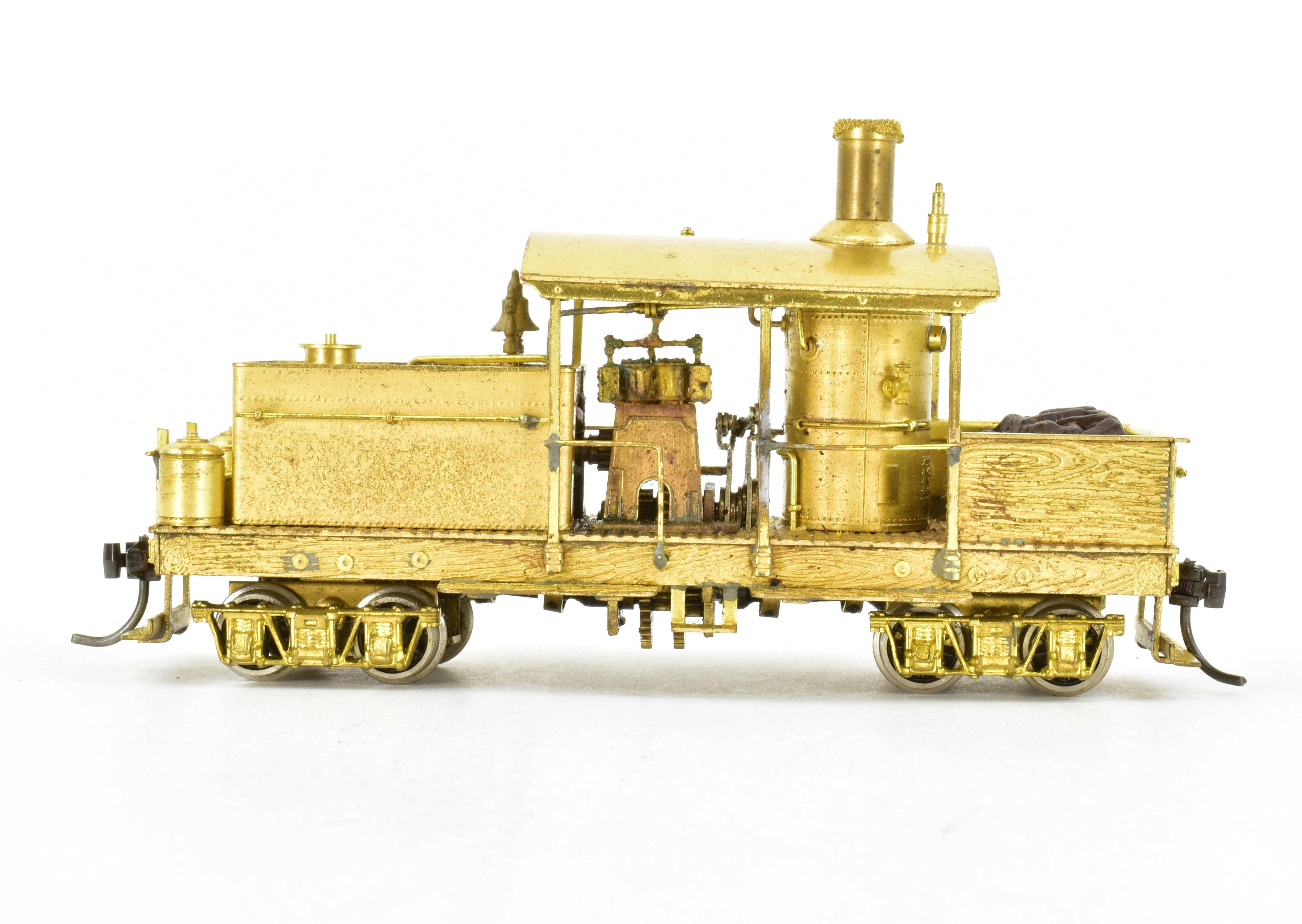 HO Scale Brass Westside Model Co. Collectible Various Logging Class A Climax Vertical Boiler Wooden Frame Model Train