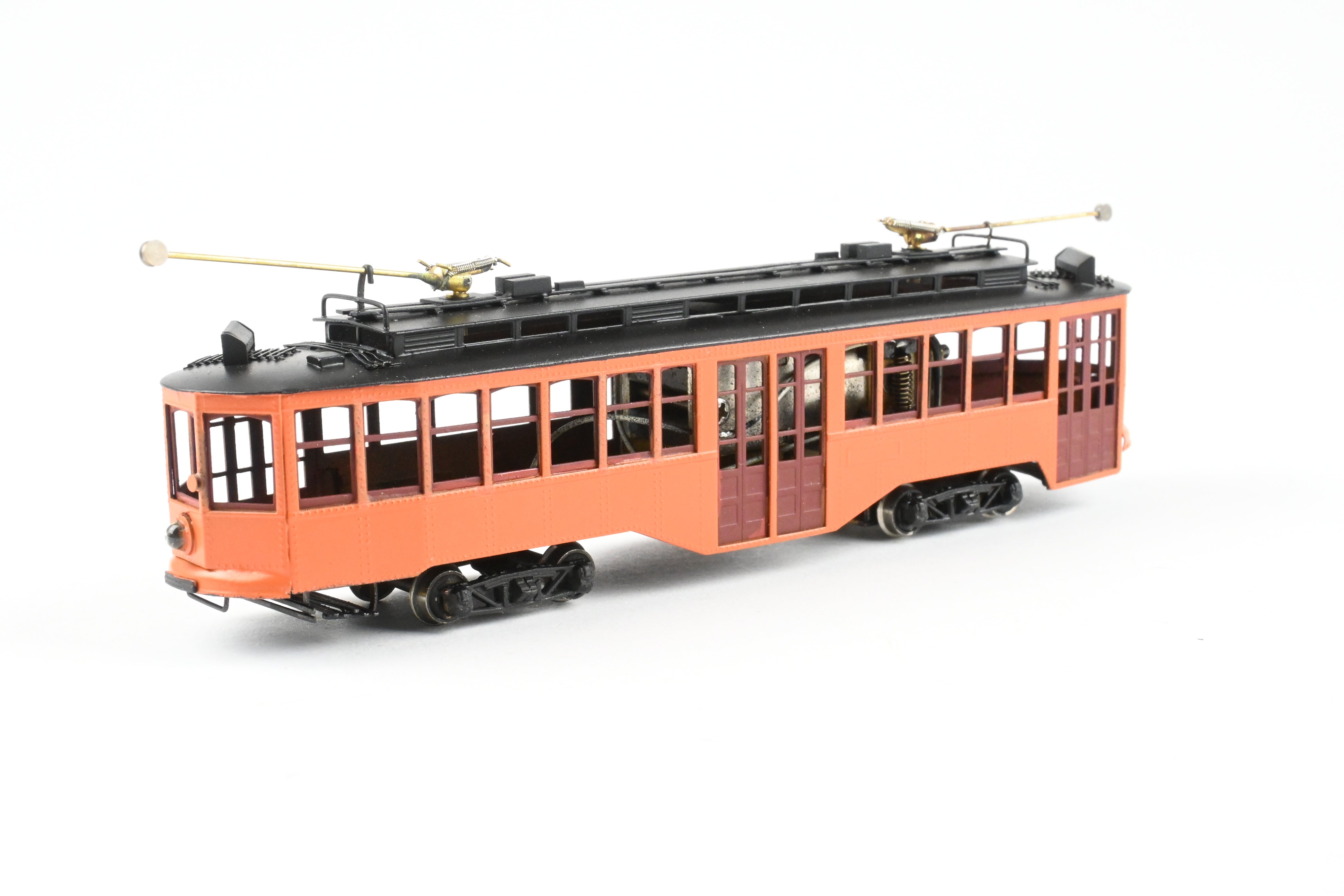 HO Scale Brass Fairfield Models Pittsburgh Railway Co. Double Ended Joe's Trolley Car, CP Variant, Unlettered, Model Train Collectible