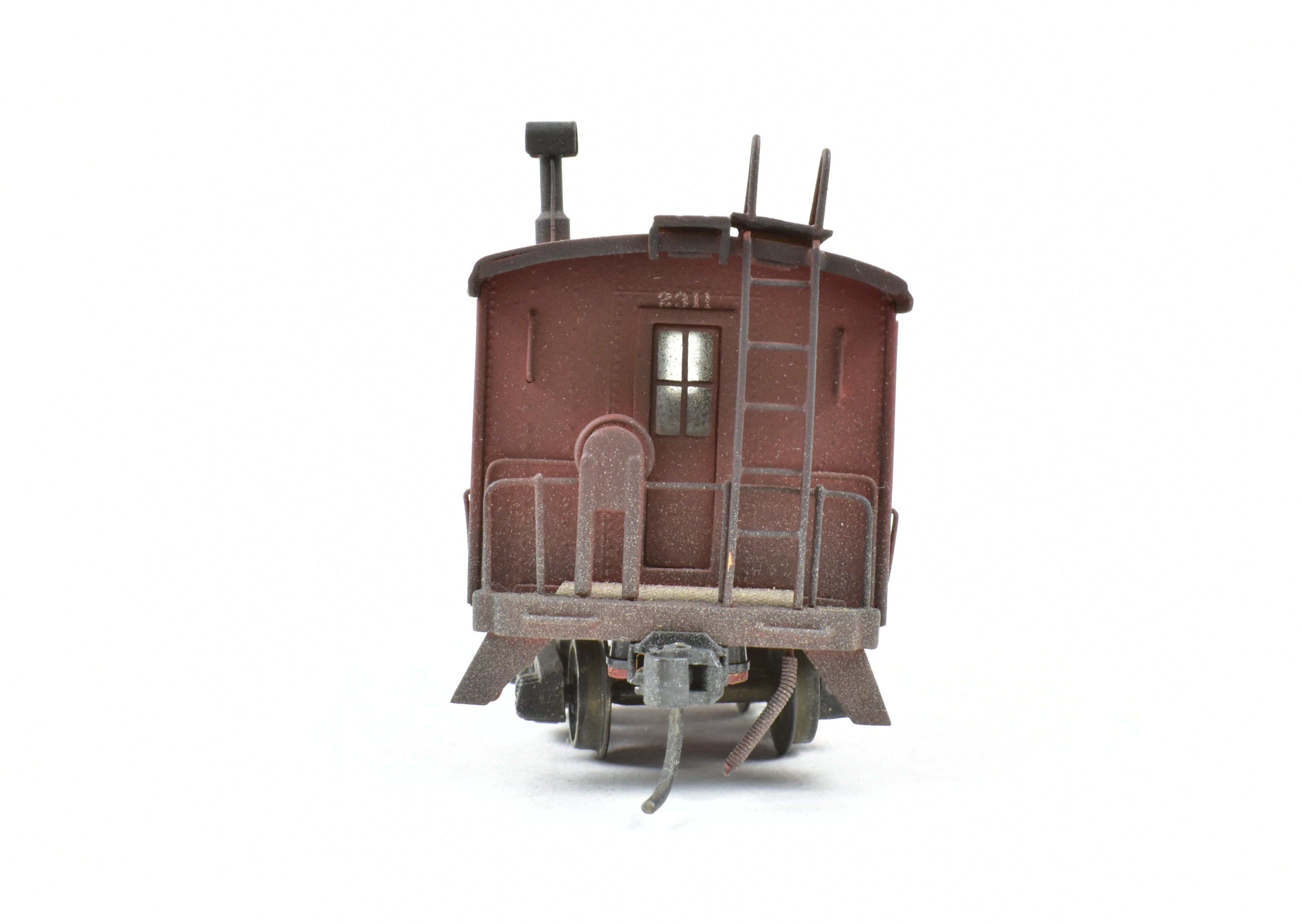 Custom Painted and Weathered HO Brass ATSF - Santa Fe Transfer Caboose by Hallmark Models