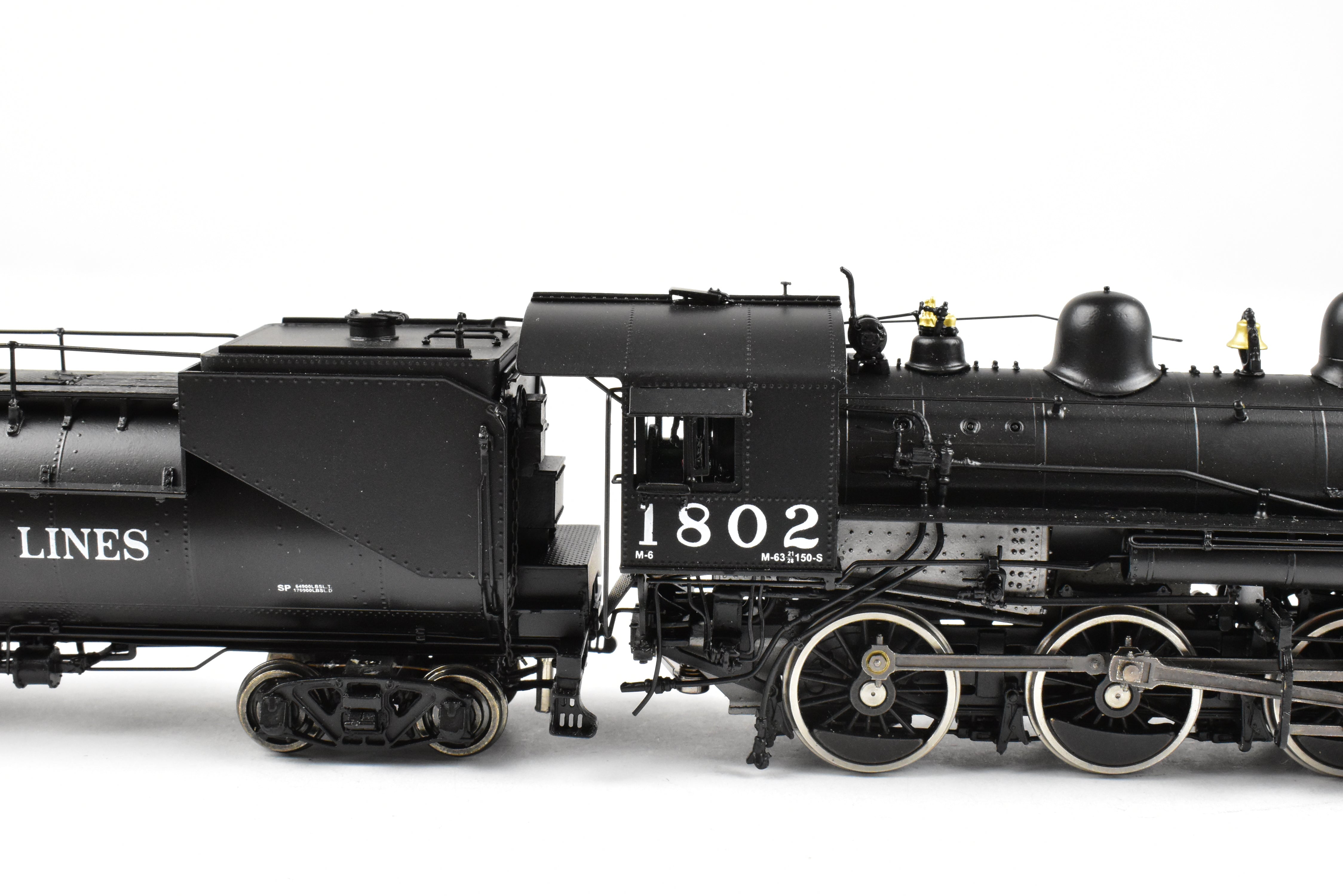 HO Scale Brass Precision Scale Co. Southern Pacific M - 6 Class 2 - 6 - 0 Factory Painted Locomotive No. 1802