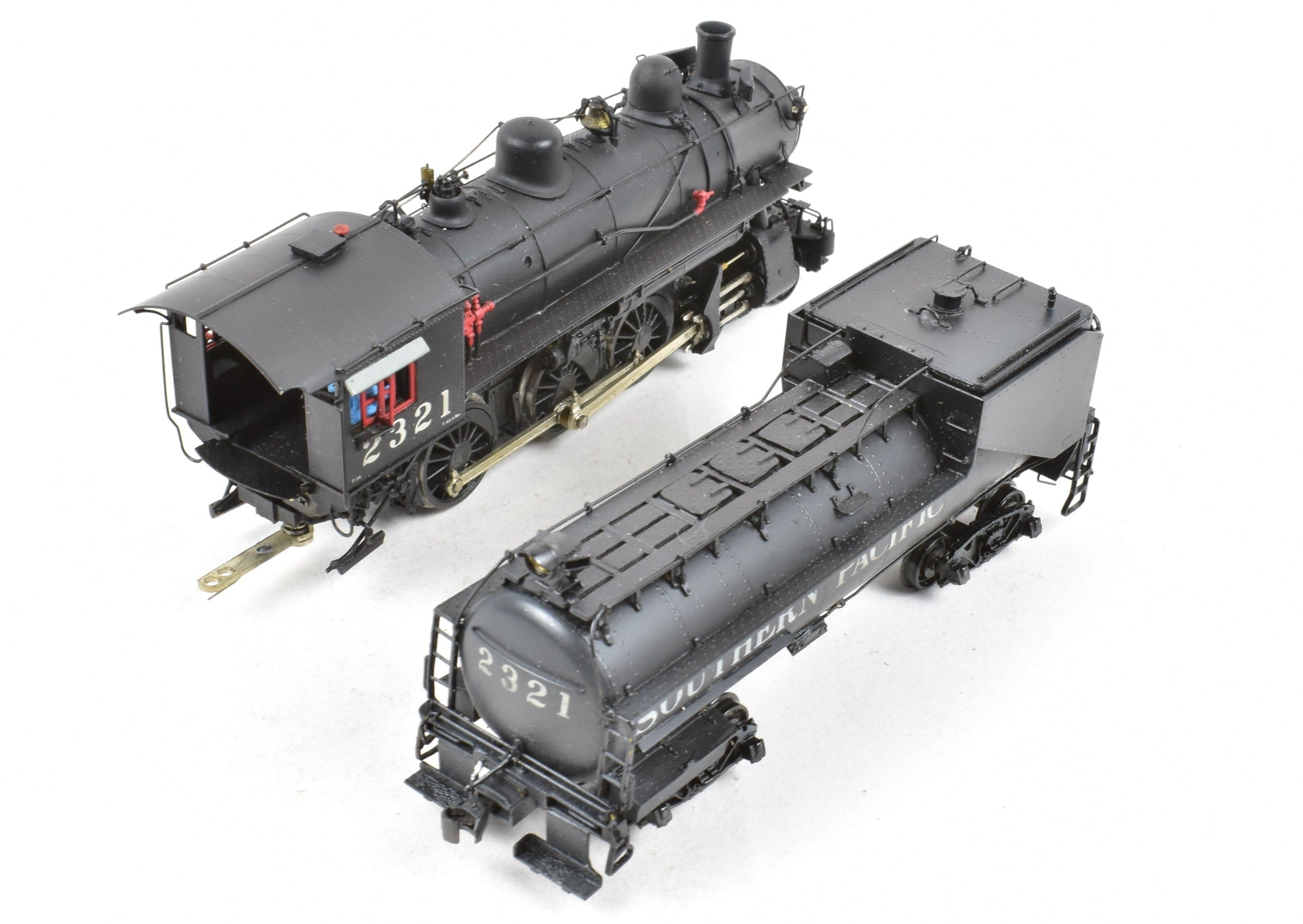 HO Scale Brass Model Train - Precision Scale Co. SP (Southern Pacific) Class T - 28 4 - 6 - 0 Factory Painted with Added DCC Functionality