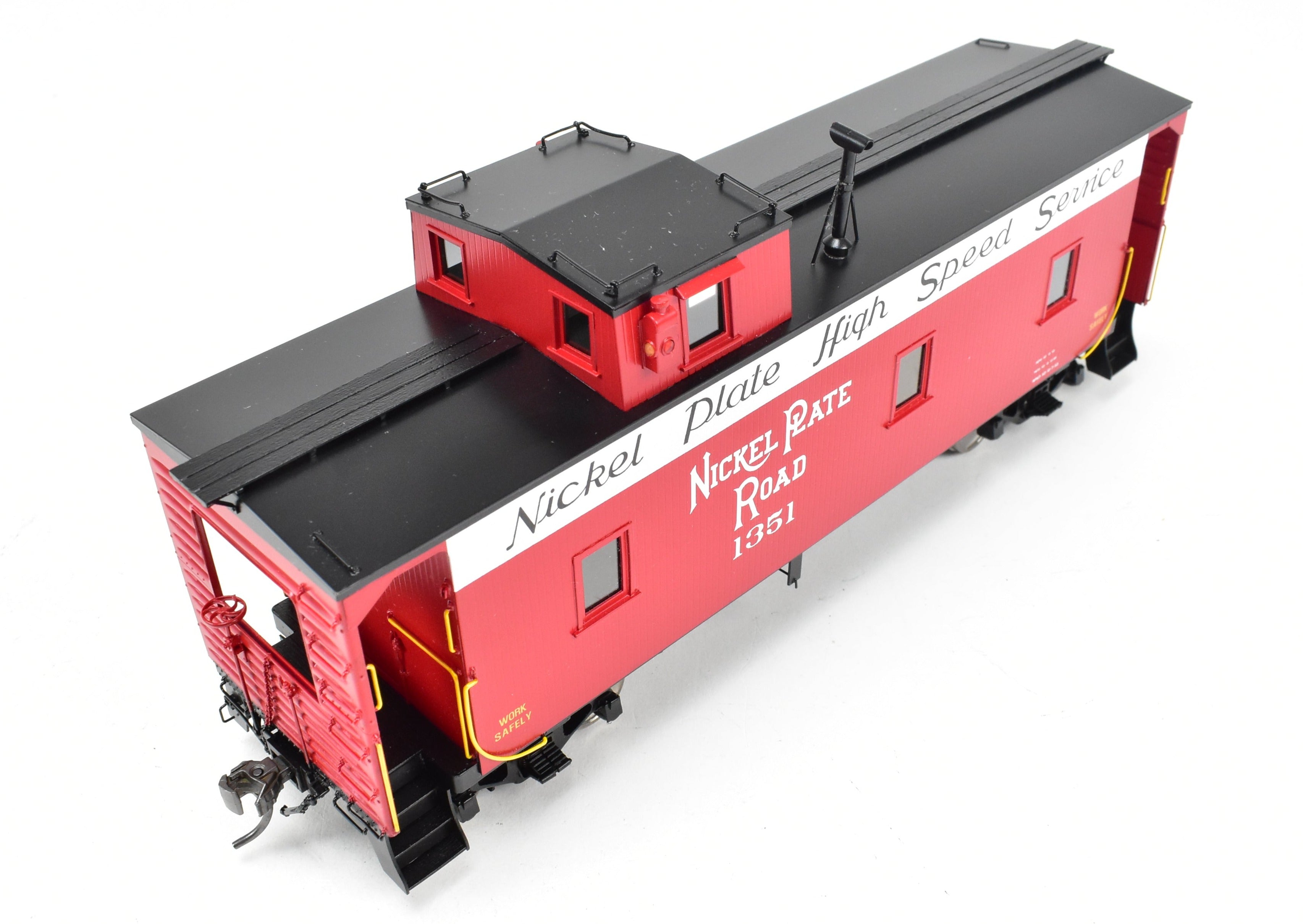 O Scale Model Train Collectible - Brass OMI (Overland Models, Inc.)/NPM NKP (Nickel Plate Road) 1300 Caboose with Factory Paint, Serial No. 1351, Without Original Box