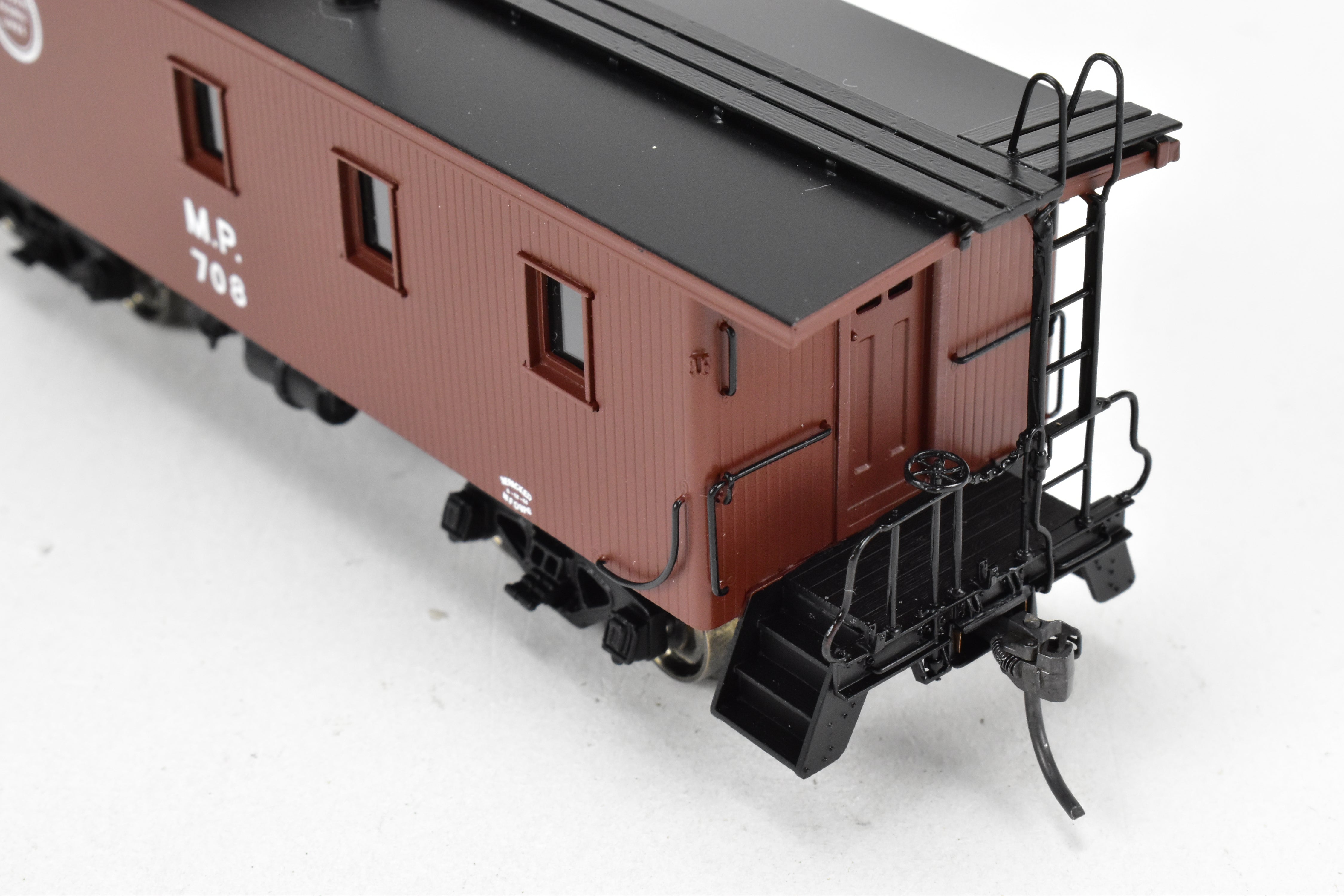 HO Scale Brass Missouri Pacific Wood - Side Caboose Model F/P #708 by Overland Models, Inc. (OMI)