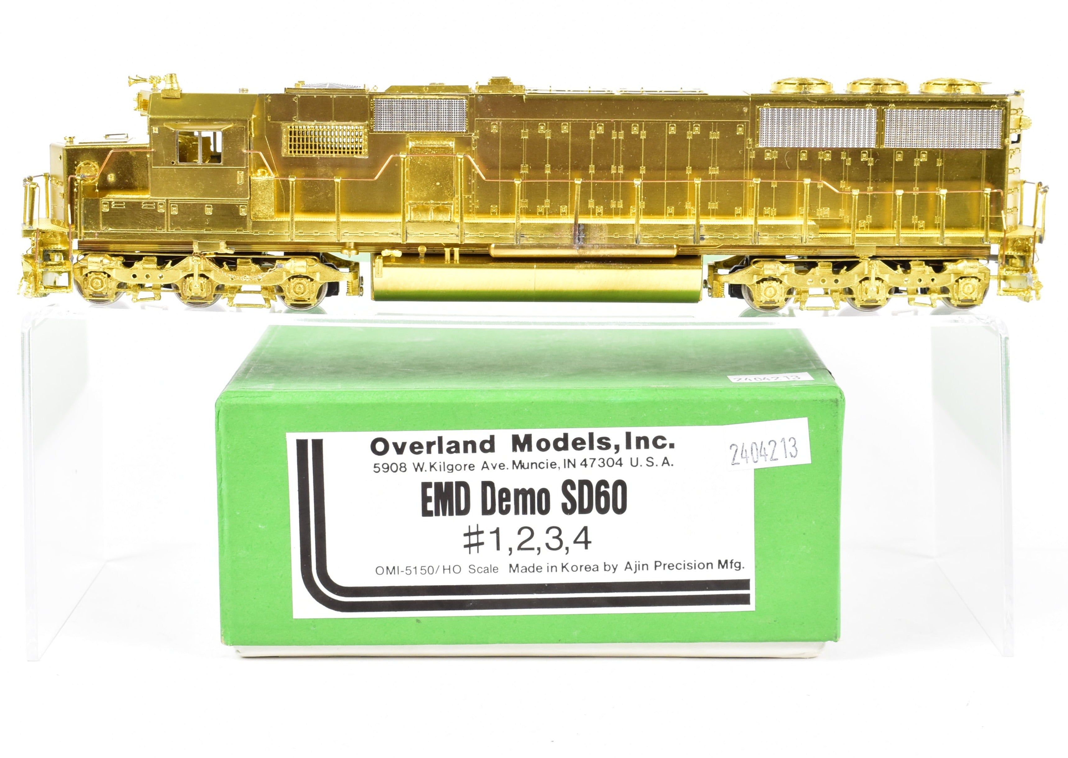 HO Scale Brass EMD Demo SD60 Models by Overland Models Inc. (Nos. 1 - 4)