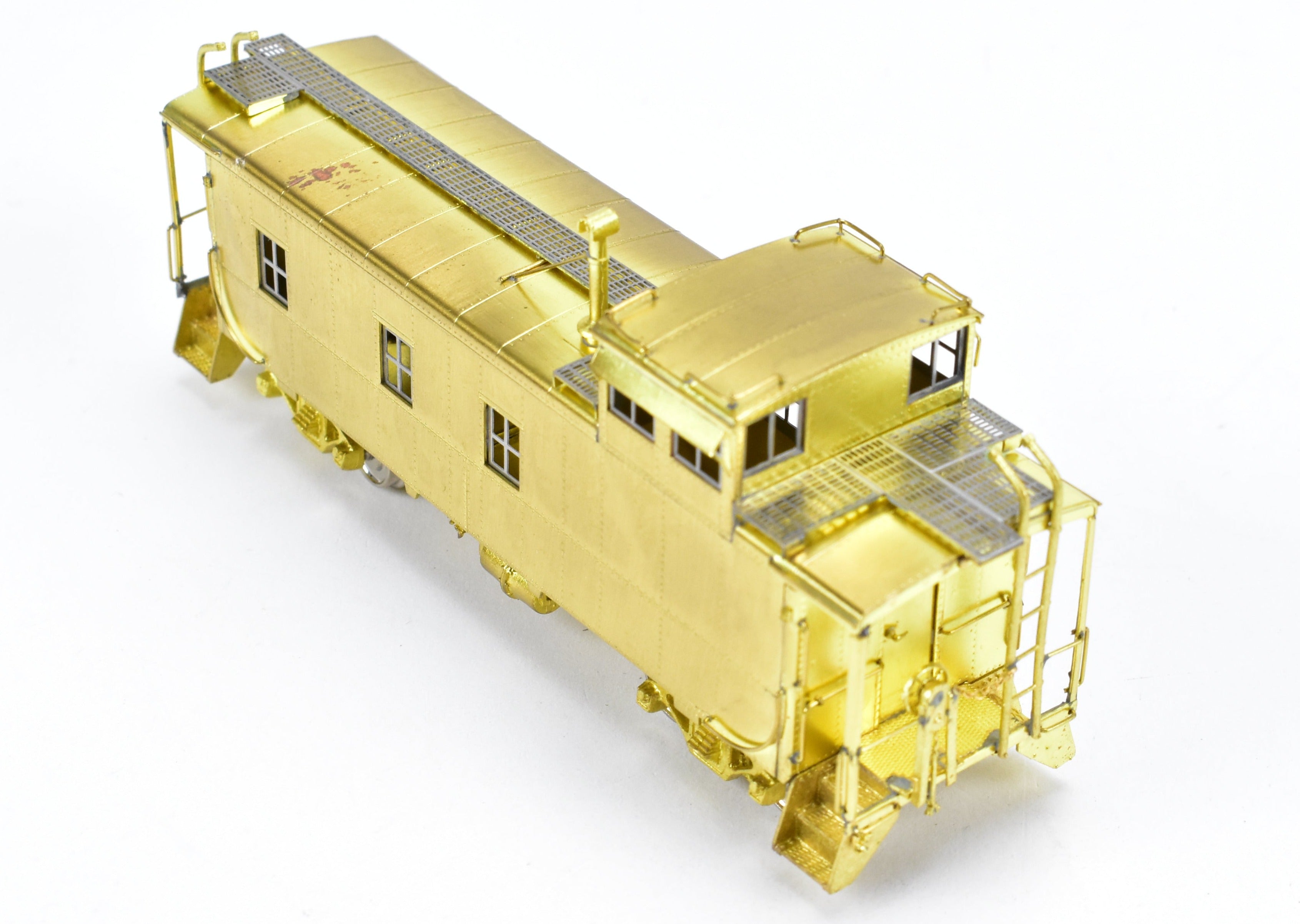 HO Scale Brass Model Train Caboose by Overland Models, Inc. - Representing Denver & Rio Grande Western 1400 Series Steel Caboose