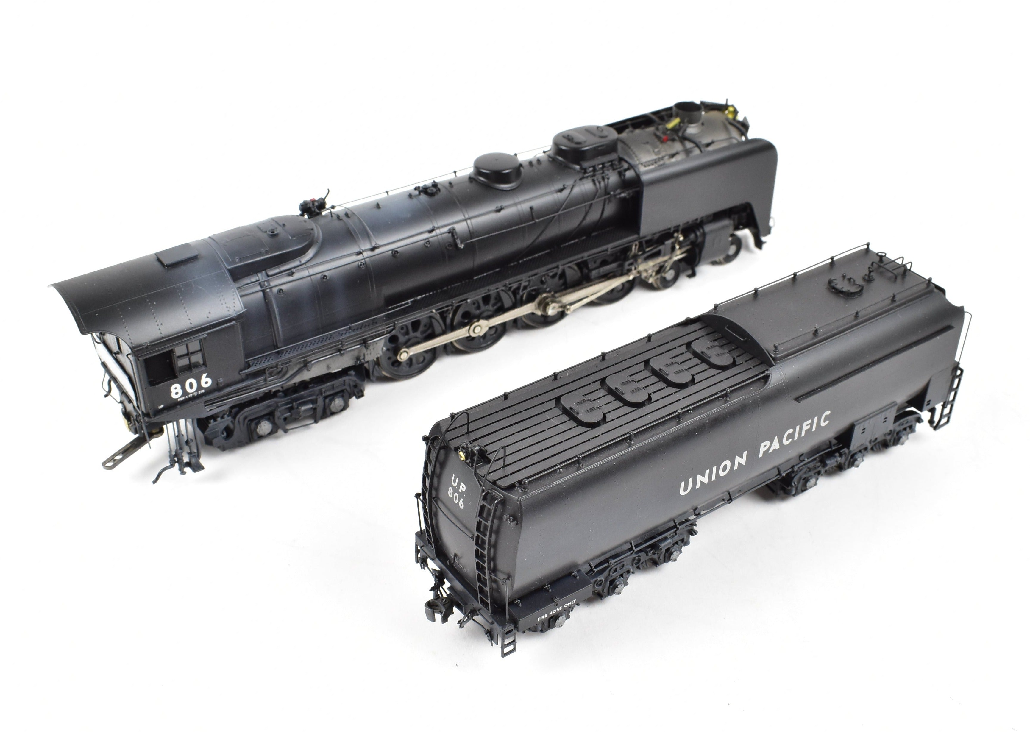 HO Scale Brass Model Train - Overland Models Inc. Union Pacific FEF - 1 4 - 8 - 4 Locomotive No. 806 with Light Weathering and Factory Painting
