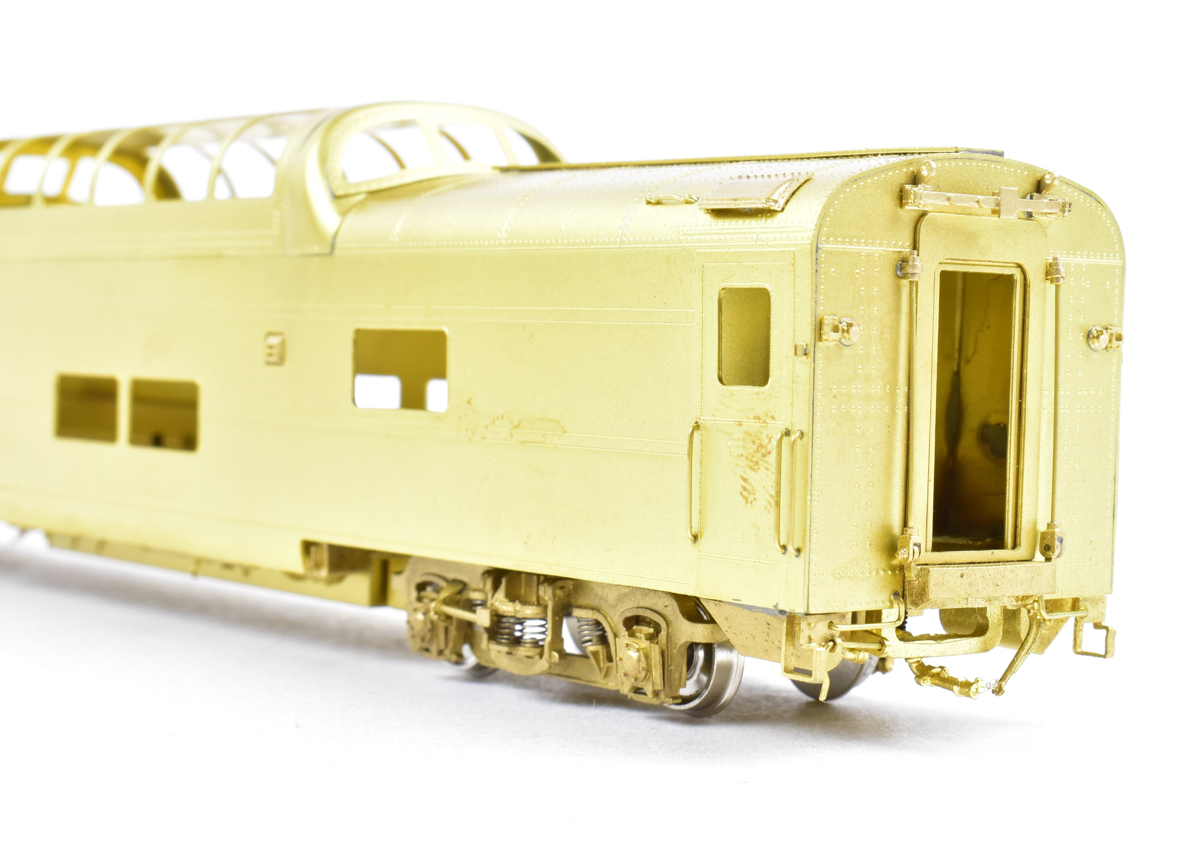 HO Scale Brass Model Train - Wasatch Model Co. Union Pacific 9000 Series Dome Lounge Observation Car Modified for Mid - Train Service