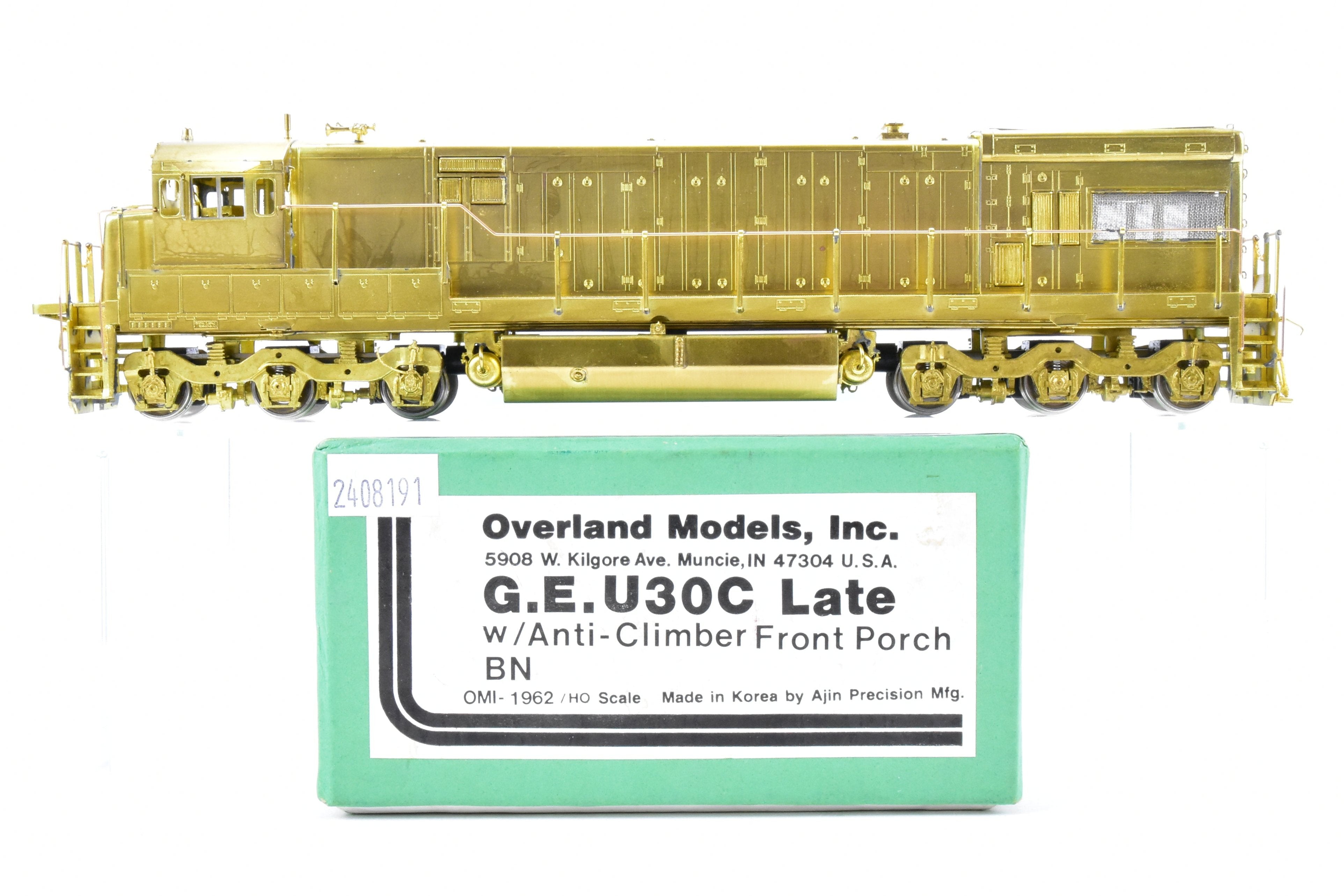 HO Brass BN Burlington Northern GE U30C Late Version Model by Overland Models Inc.