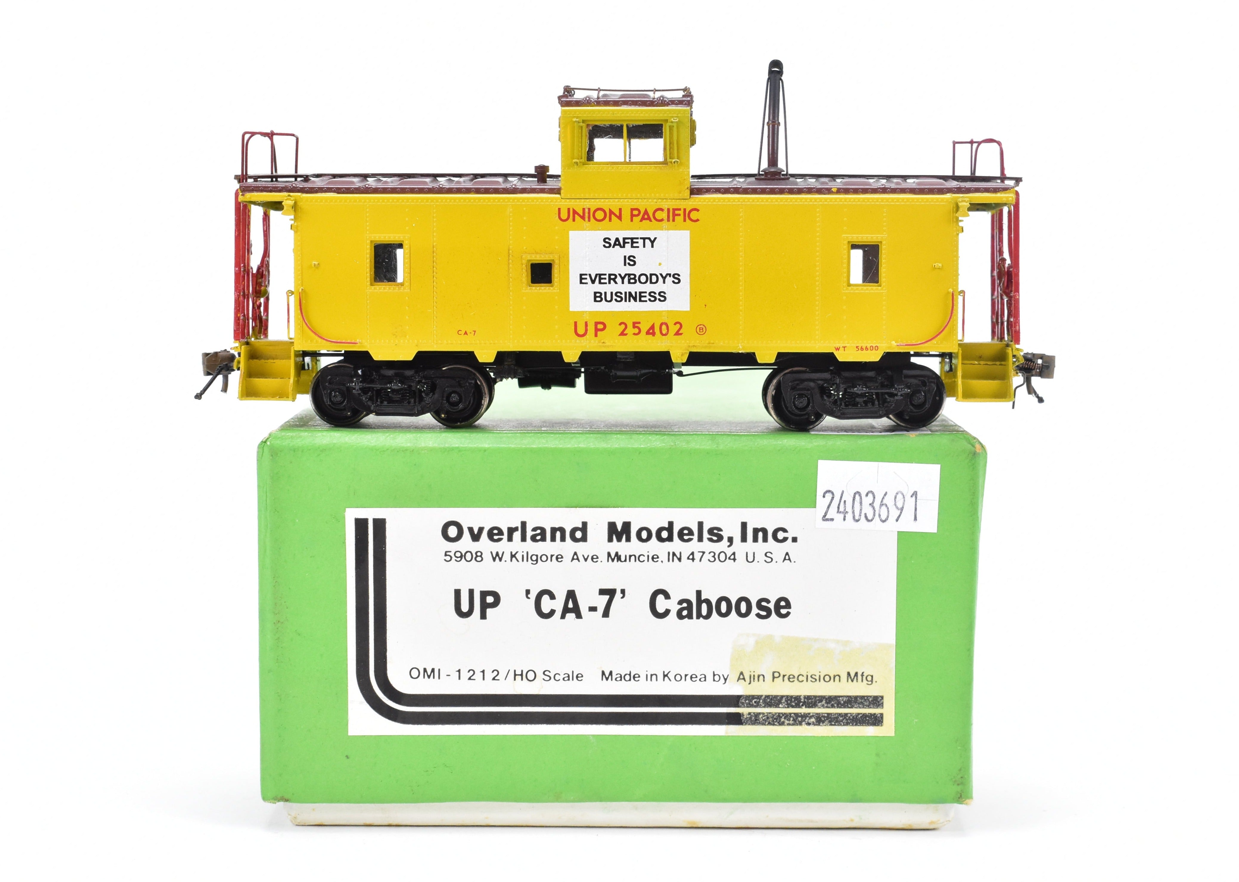 HO Brass OMI UP Union Pacific CA - 7 Custom - Painted Caboose by Overland Models