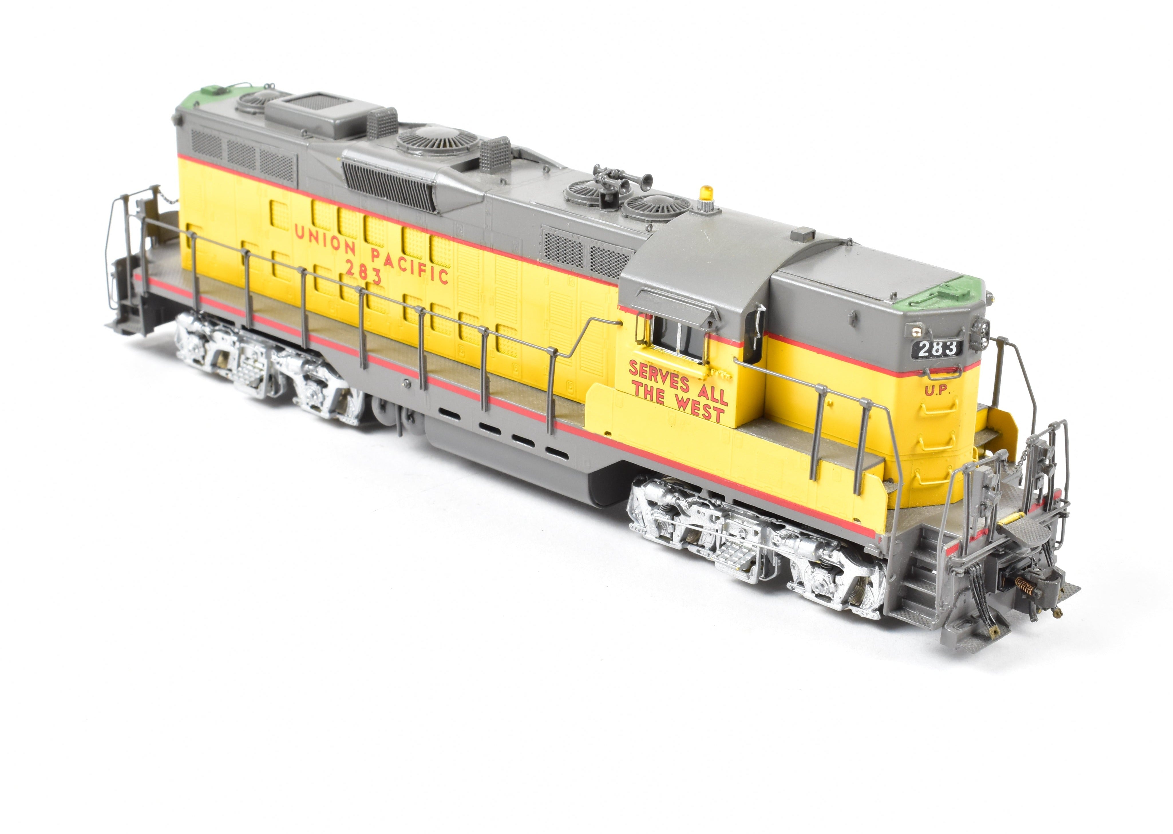 HO Scale Brass Model Train by Overland Models, Inc. - Union Pacific GP - 9 FP #283 with Extra Vents, 36 Fans, Winterization Hatch and Lighting