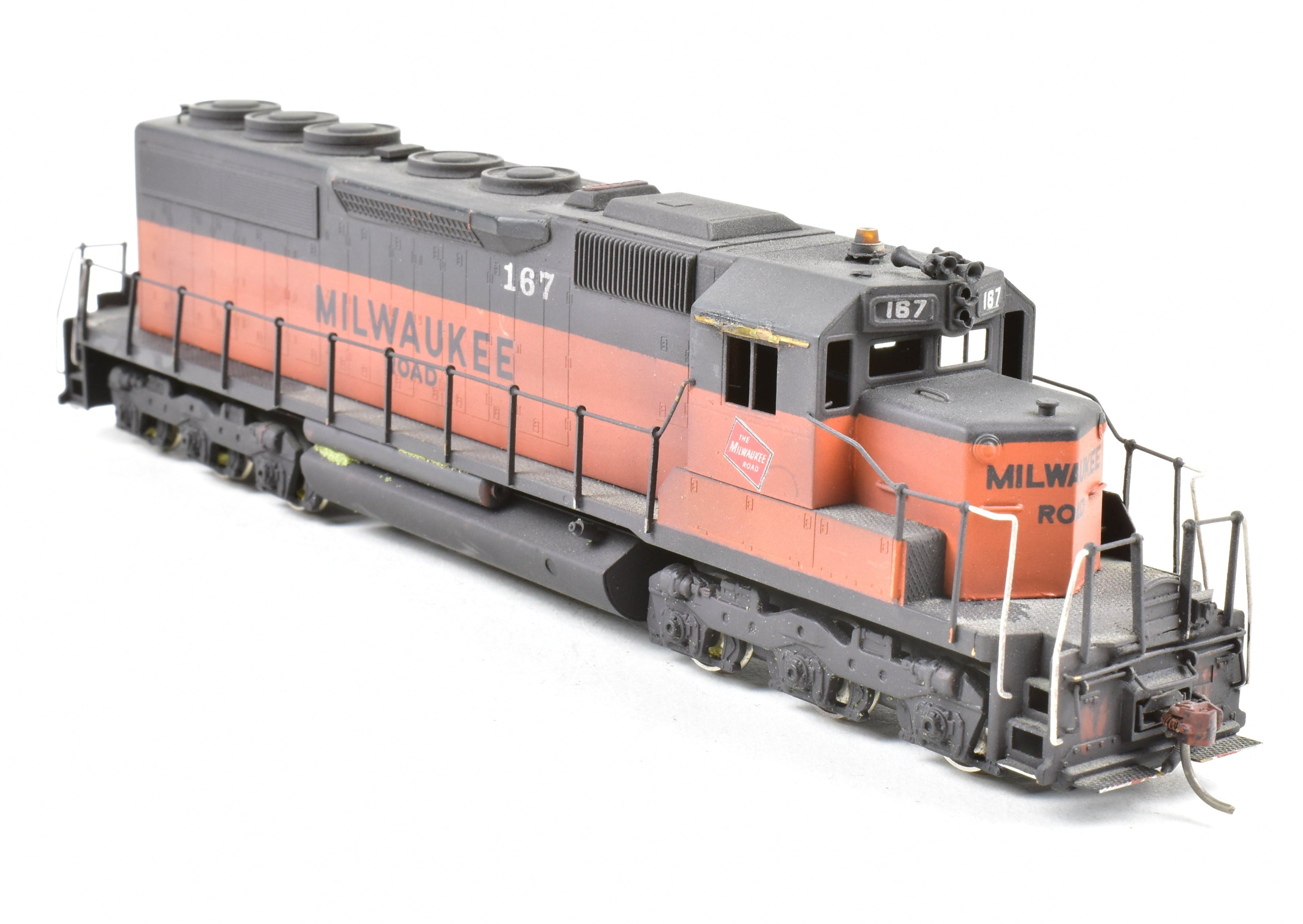 Custom Painted HO Brass Alco MILW - Milwaukee Road EMD SD40 Diesel No. 167