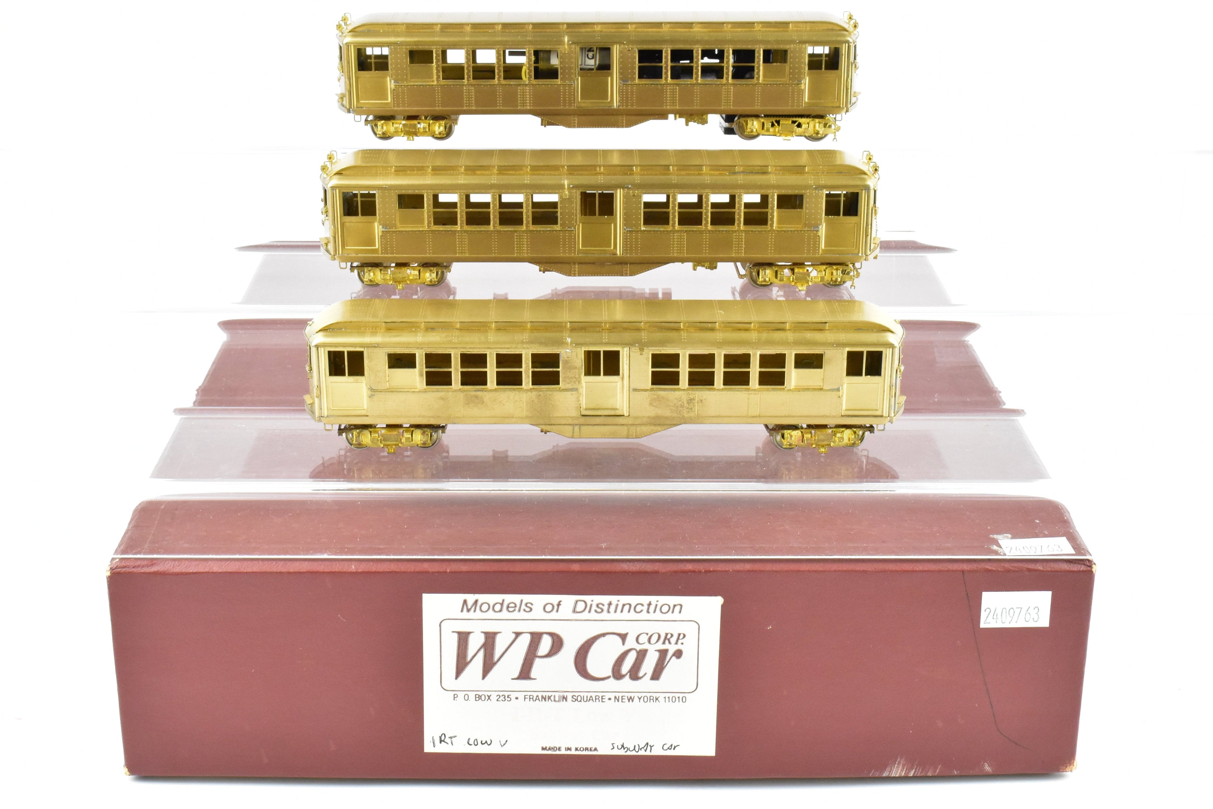 HO Scale Brass IRT New York City Subway 3 - Car Set by WP Car Corp.