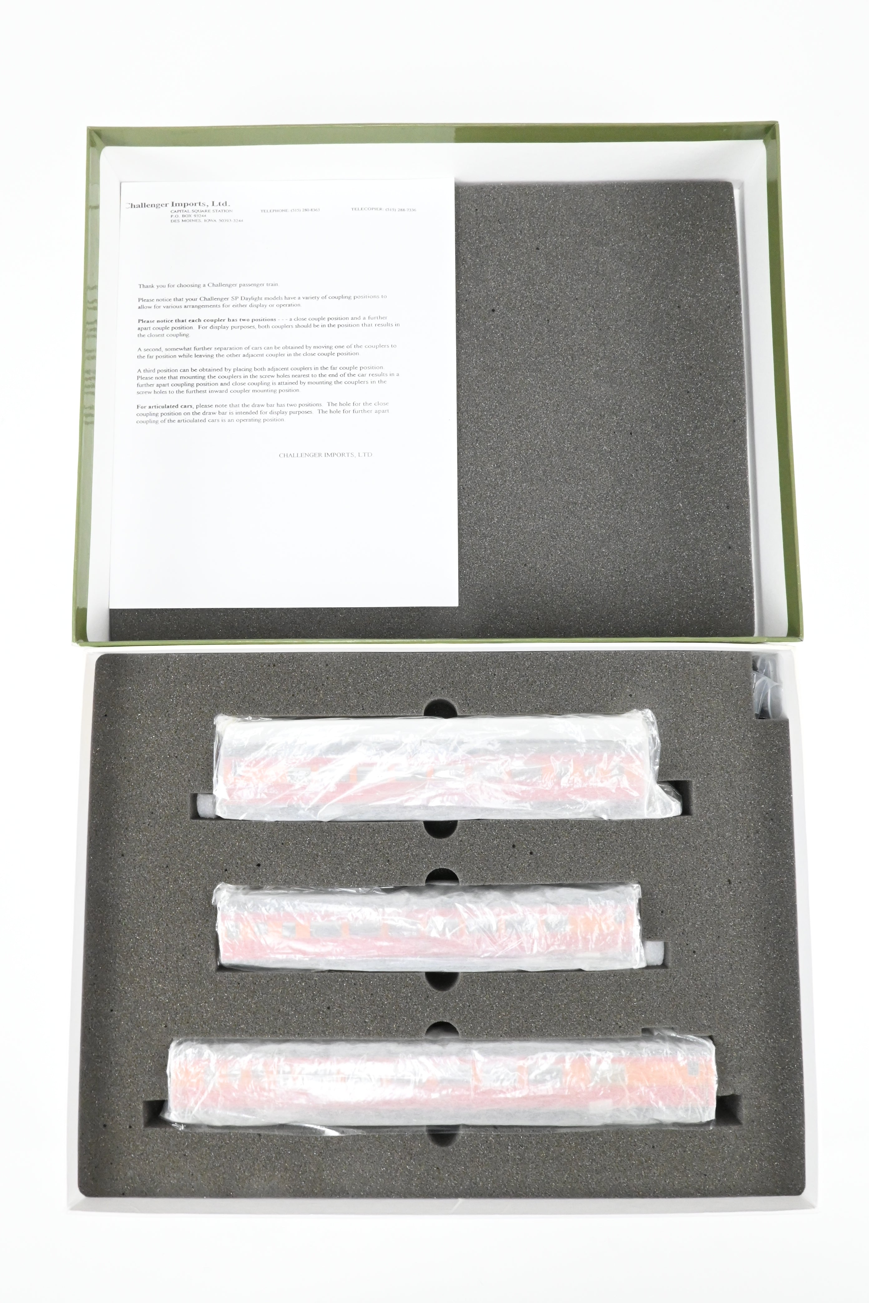 HO Scale Brass 3-Pack Add-On Set: 1955 Southern Pacific Morning Daylight by Challenger Imports