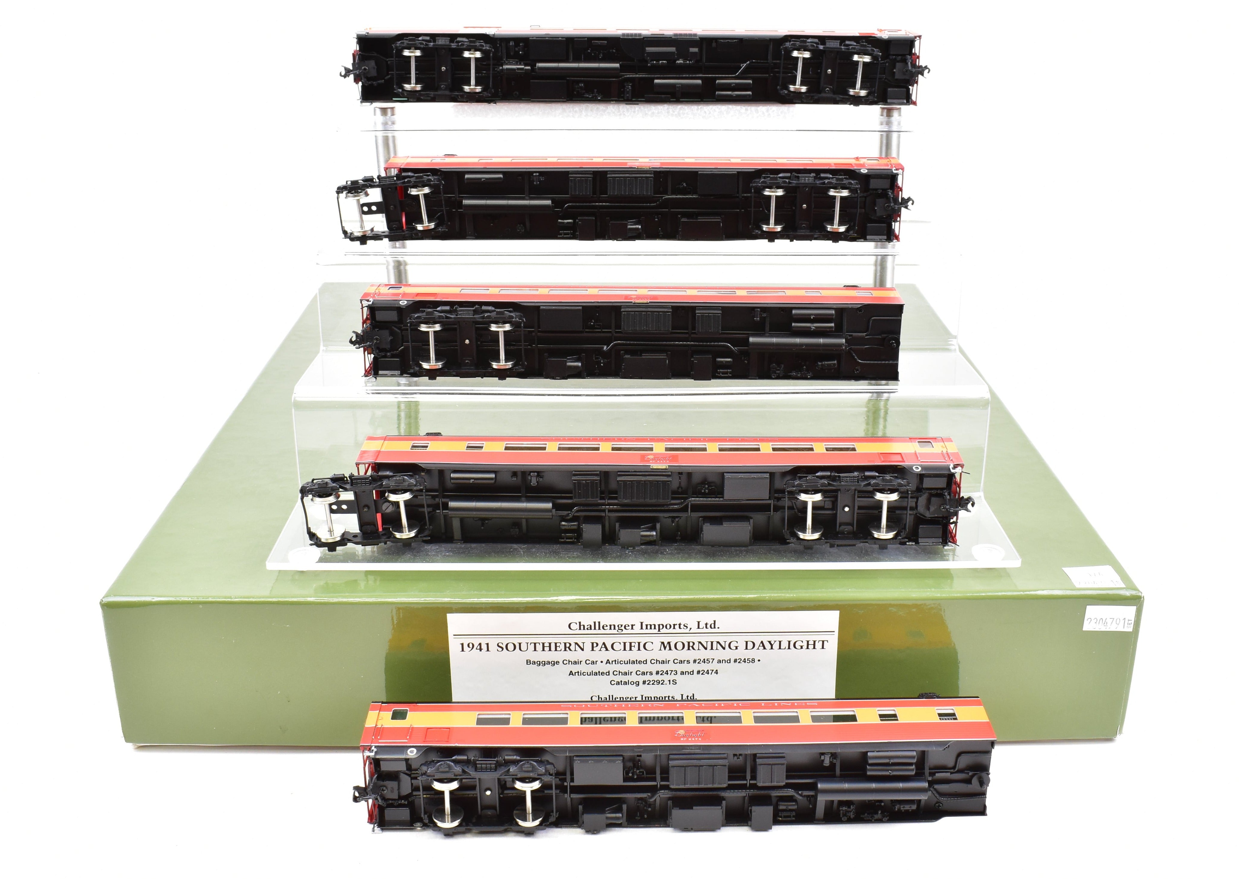 High - Quality HO Scale Brass Model Train CON CIL - Challenger Imports SP - Southern Pacific 1941 Morning Daylight 16 - Car Complete Full Train Set Along with 10 - Car Set and Two 3 - Car Add - On Sets FP