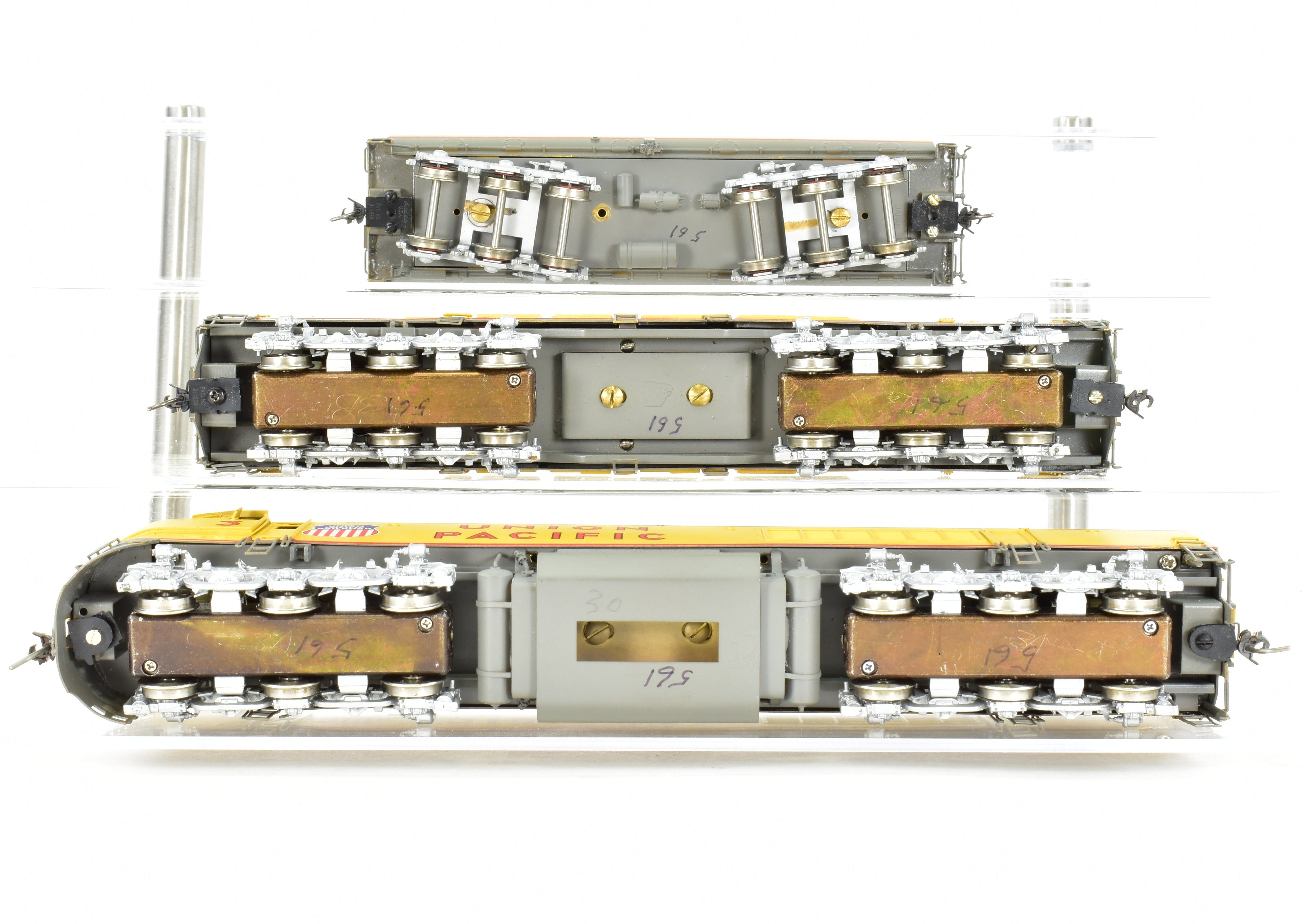 HO Scale Brass ALCO Union Pacific 3-Unit Gas Turbine Electric Model Train - Big Blow Variant with Custom Paint, DCC & Tsunami Sound