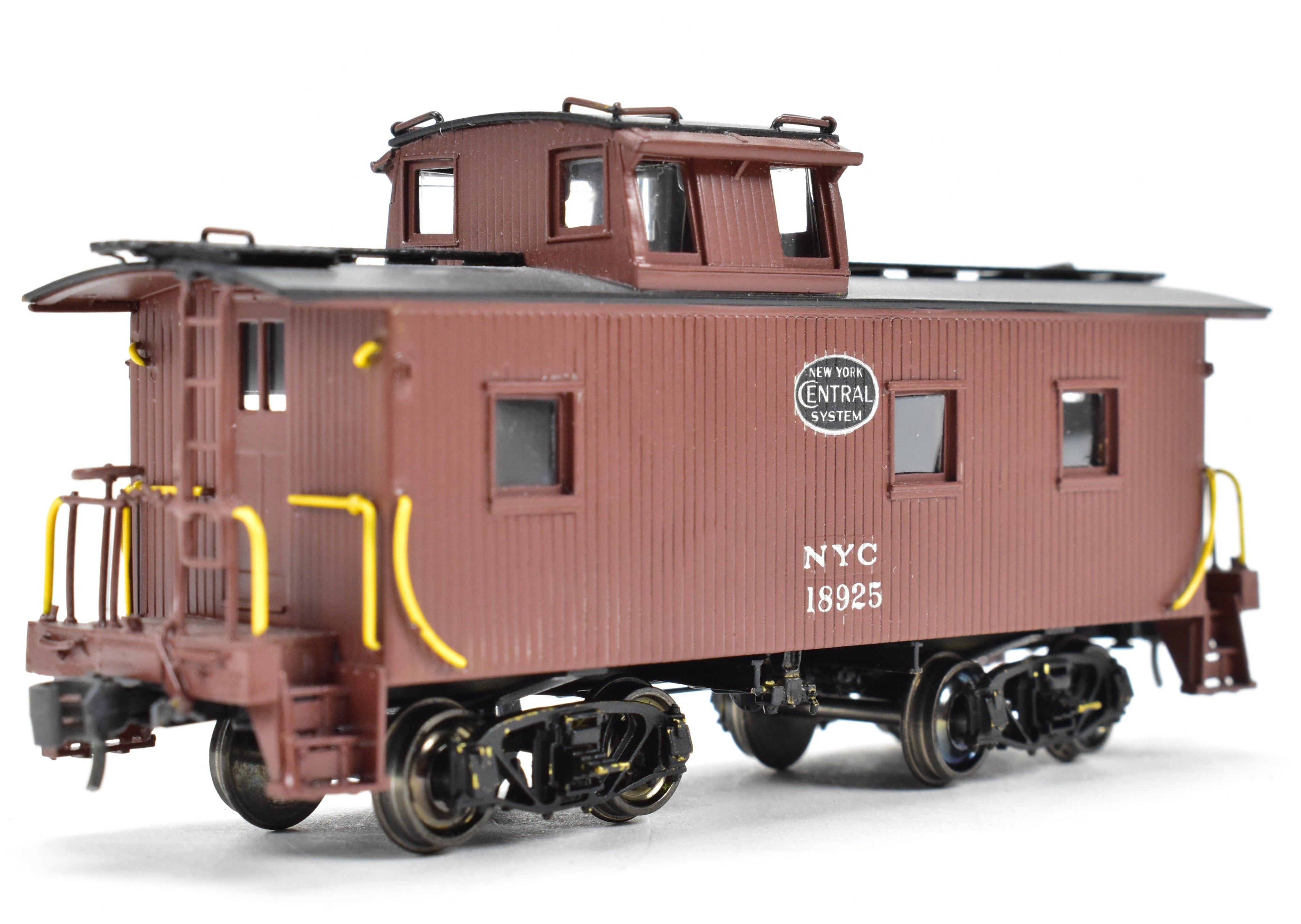 HO Scale Brass Model of Overland Models, Inc. New York Central 24-Foot Wood Caboose with FP No. 18925