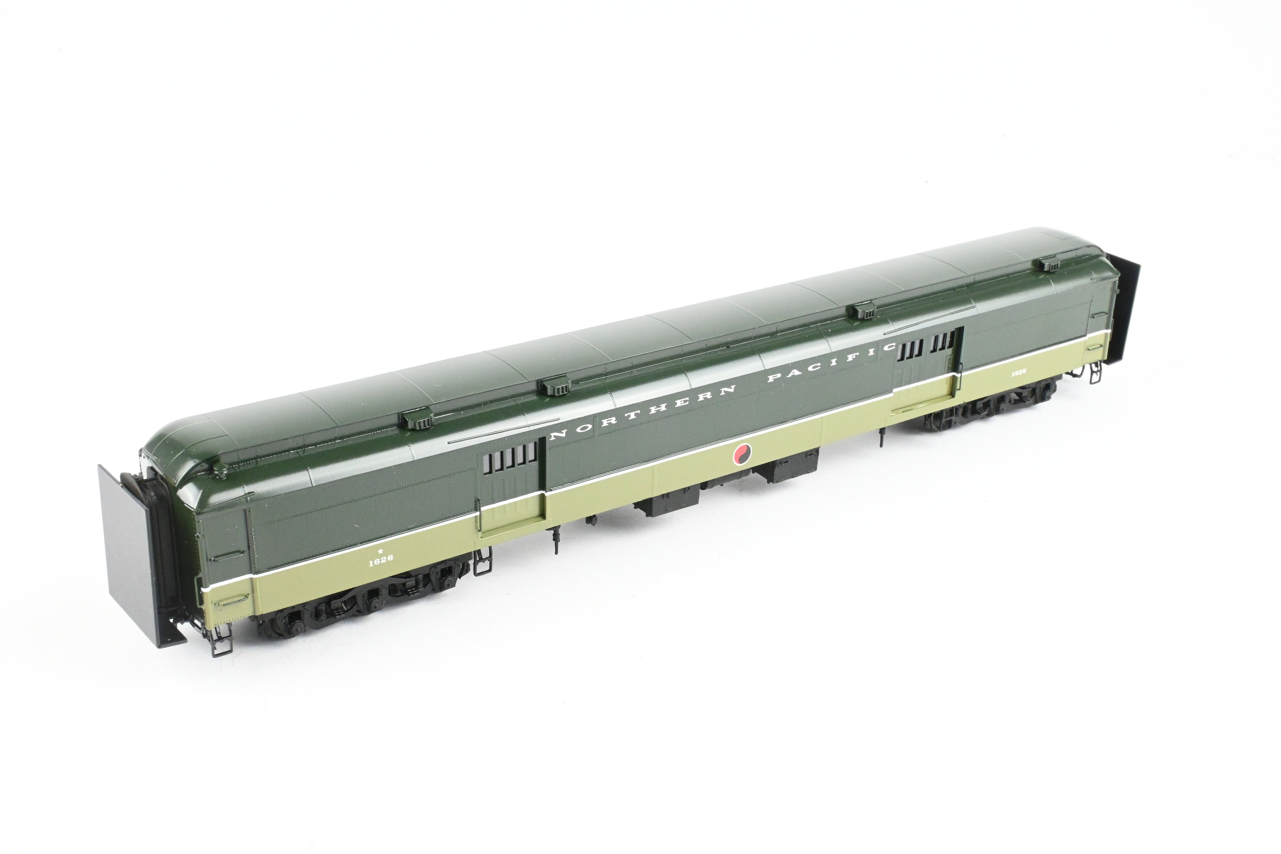 HO Scale Brass Model Train Baggage Car by W&R Enterprises - Northern Pacific Baggage Car Featuring Wood Doors, FP Loewy Design, No. 1626