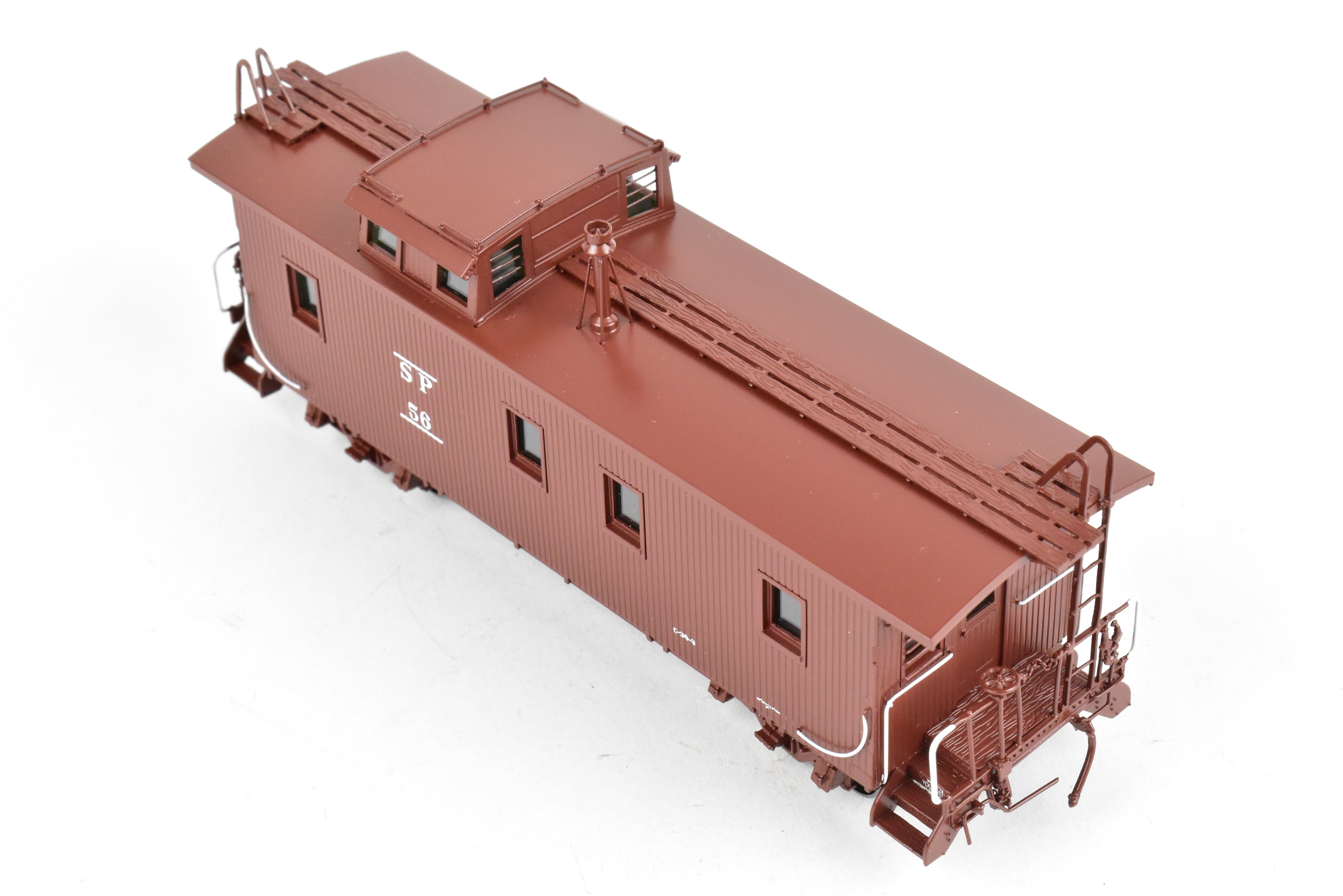 HO Scale Brass CIL - Challenger Imports Southern Pacific Wood Side Caboose Model with Slant Side Cupola, Class C - 30 - 3, Freight Car No. 56