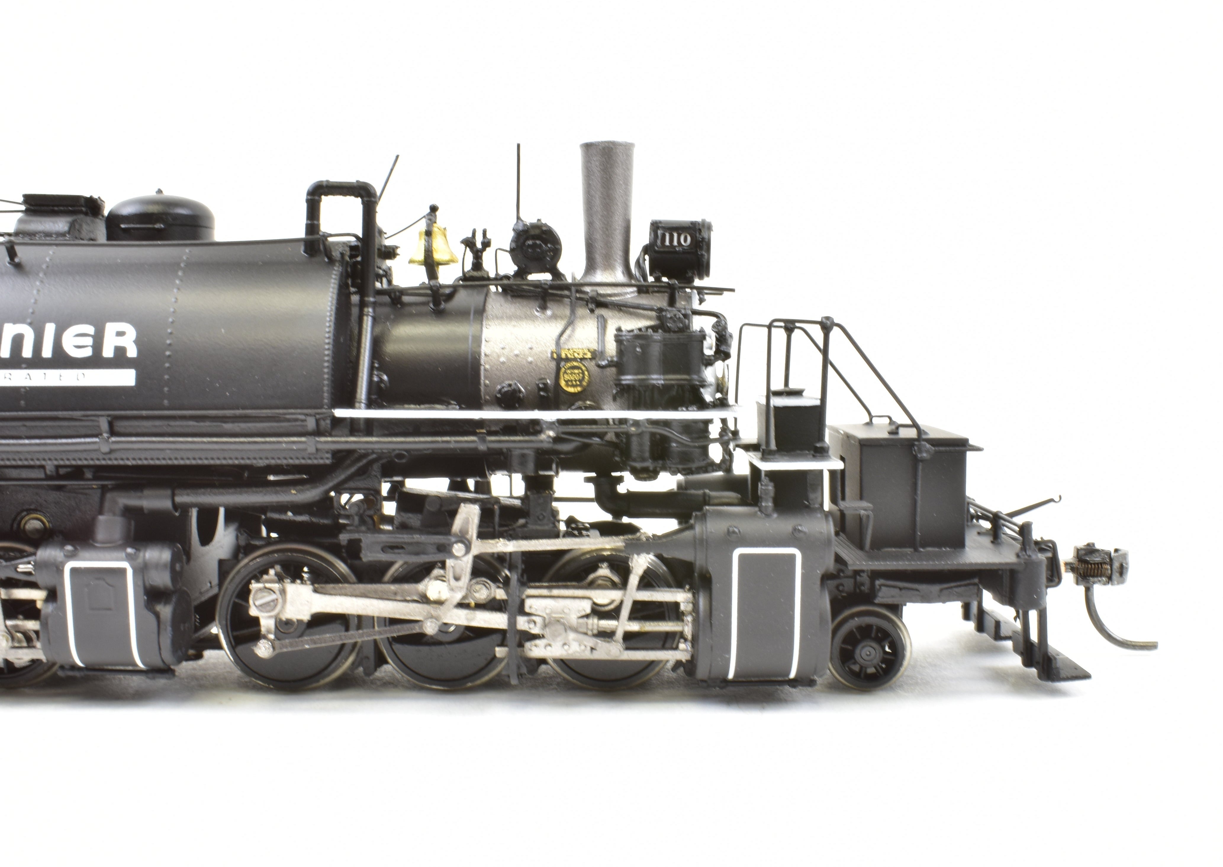 High - Quality HO Scale Brass Division Point (DVP) Baldwin Logging Mallet Steam Locomotive #110 2 - 6 - 6 - 2T with Auxiliary Tender - The Last Available Model from Rayonier Incorporated