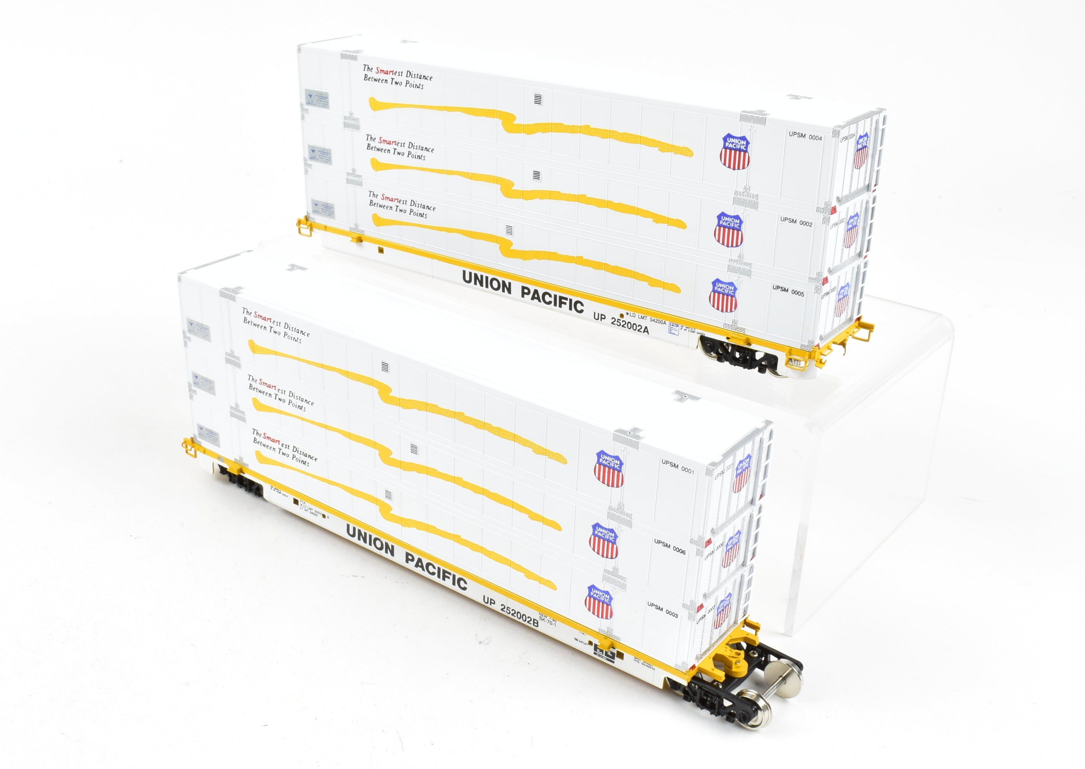HO Brass Union Pacific Triple Stack Smart Car No. 252002A/B by Overland Models