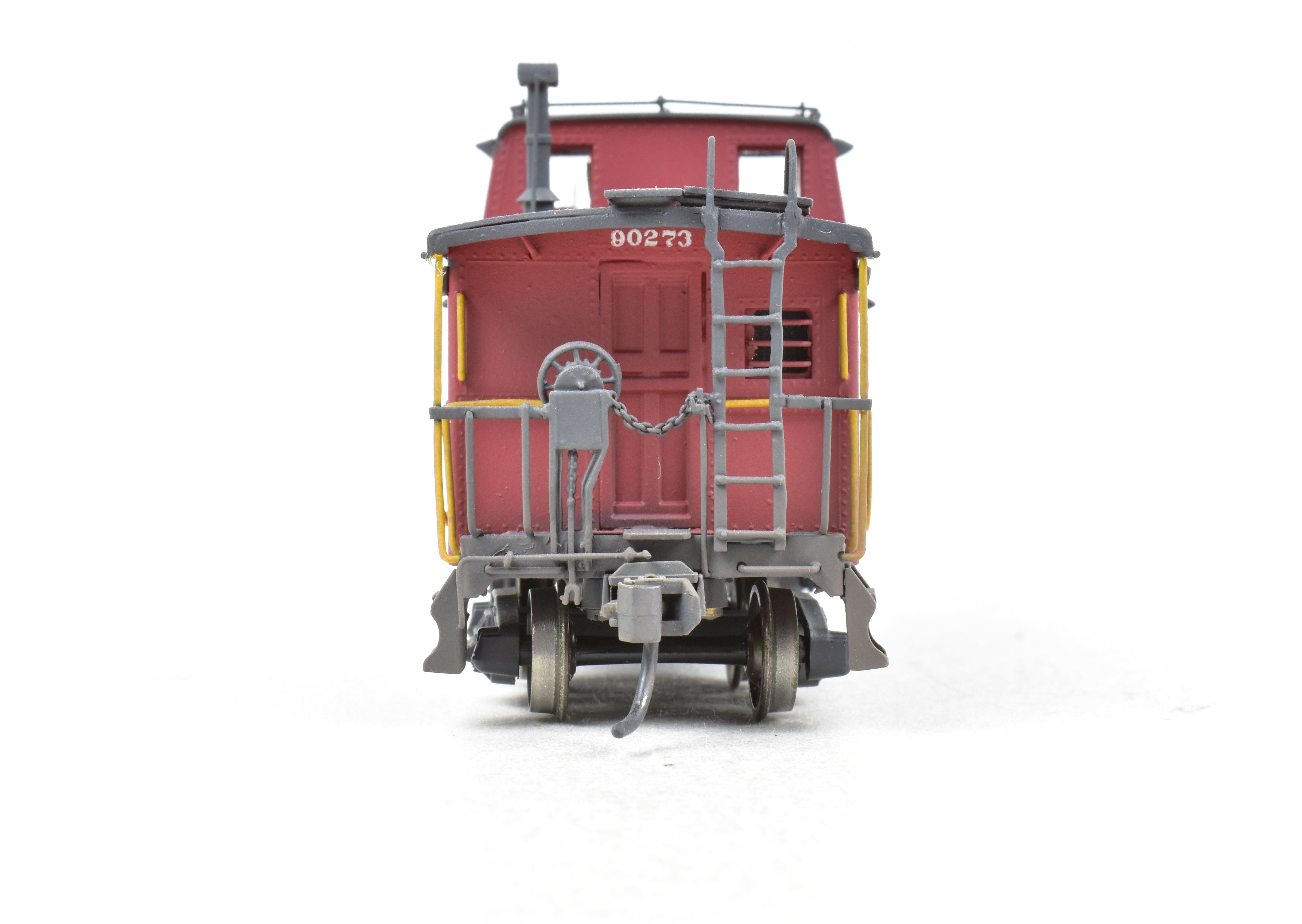HO Scale Brass OMI - Overland Models, Inc. Chesapeake & Ohio (C&O) Steel Caboose from #90200 - 90299 Series, Custom - Painted and Weathered No. 90273 Model Train Collectible