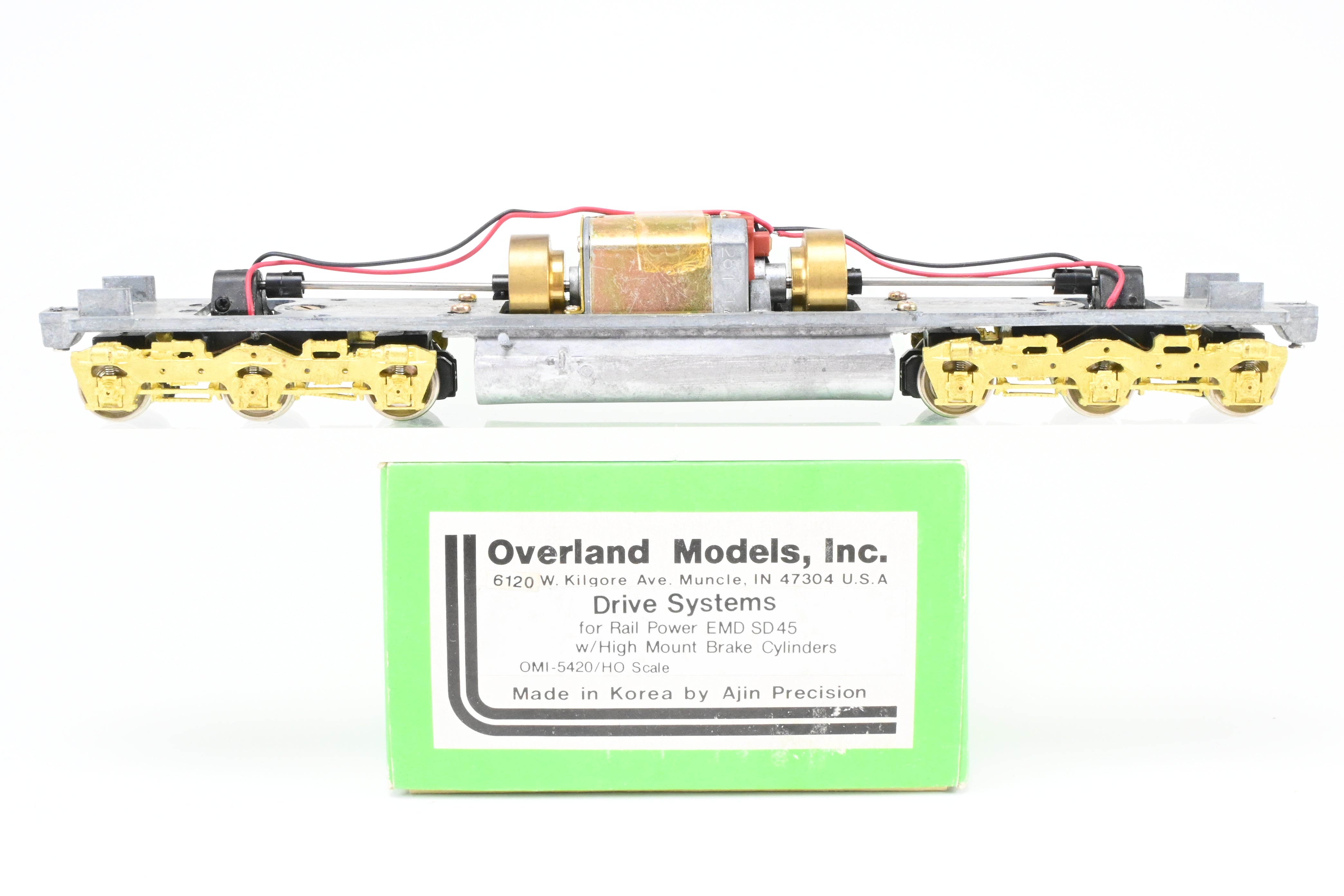 HO Scale Brass OMI - Overland Models Inc. Diverse Road Drive Systems for Rail Power Products EMD SD45 Locomotives with High - Mount Brake Cylinders