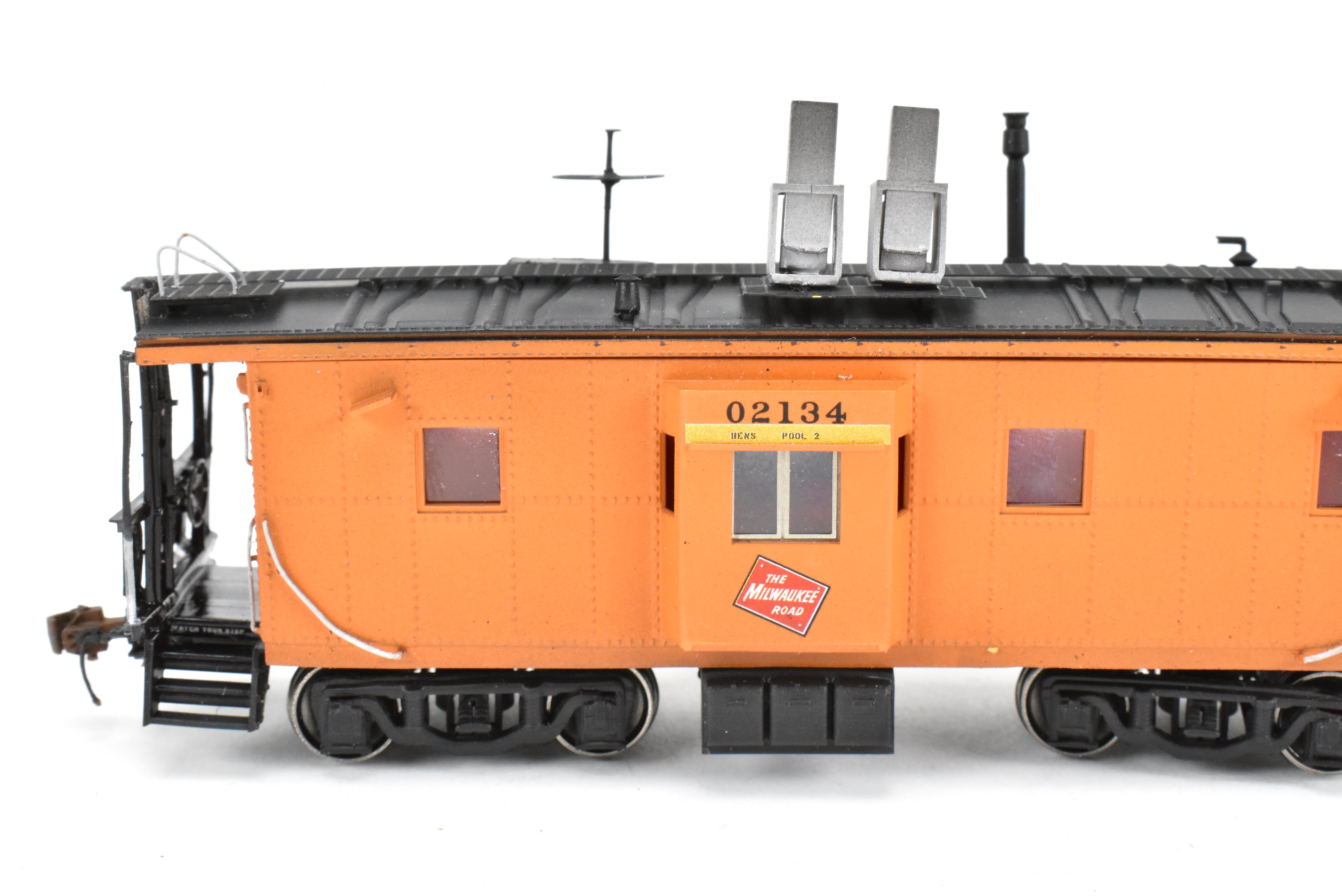 HO Scale 3D Printed Custom Painted Milwaukee Road Thrall Bay Window Caboose Model