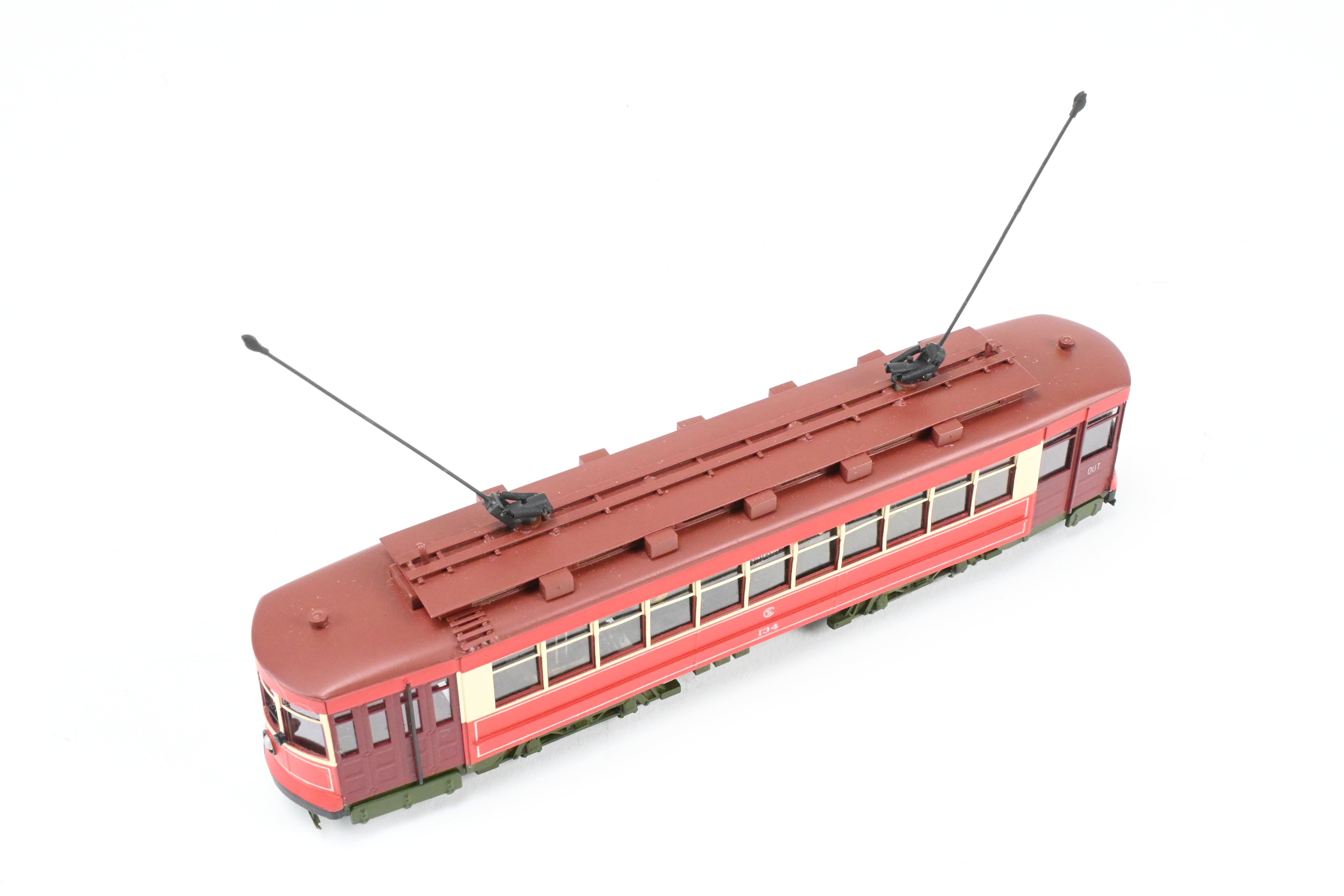 High - Quality HO Scale Brass Chicago Surface Lines Pullman Car Model - Fairfield Models 343 CSL, Custom Painted as No. 134, with Reboxx Packaging