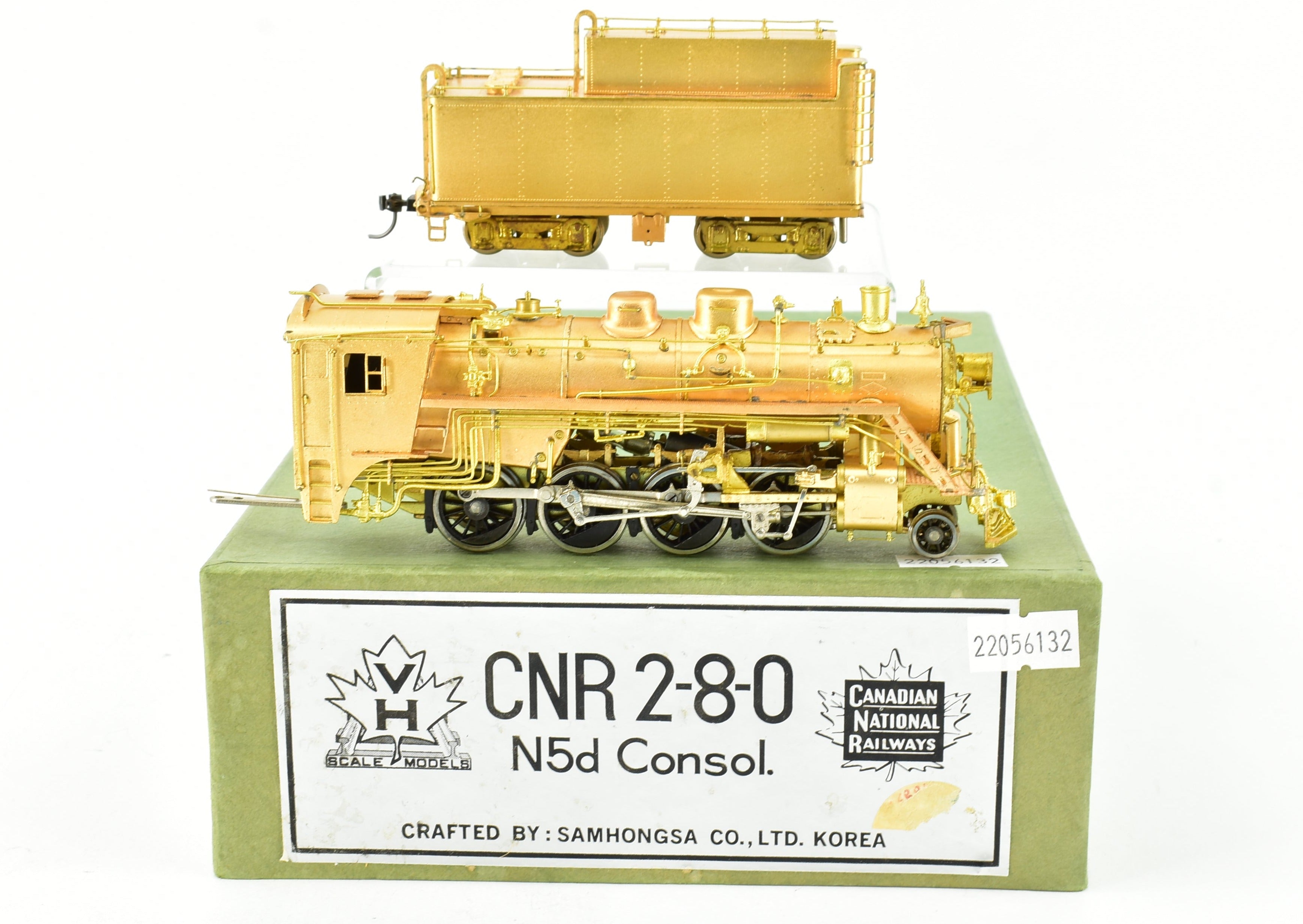 HO Scale Brass Model Train - Van Hobbies CNR Canadian National Railway N5d 2-8-0 Consolidation Locomotive