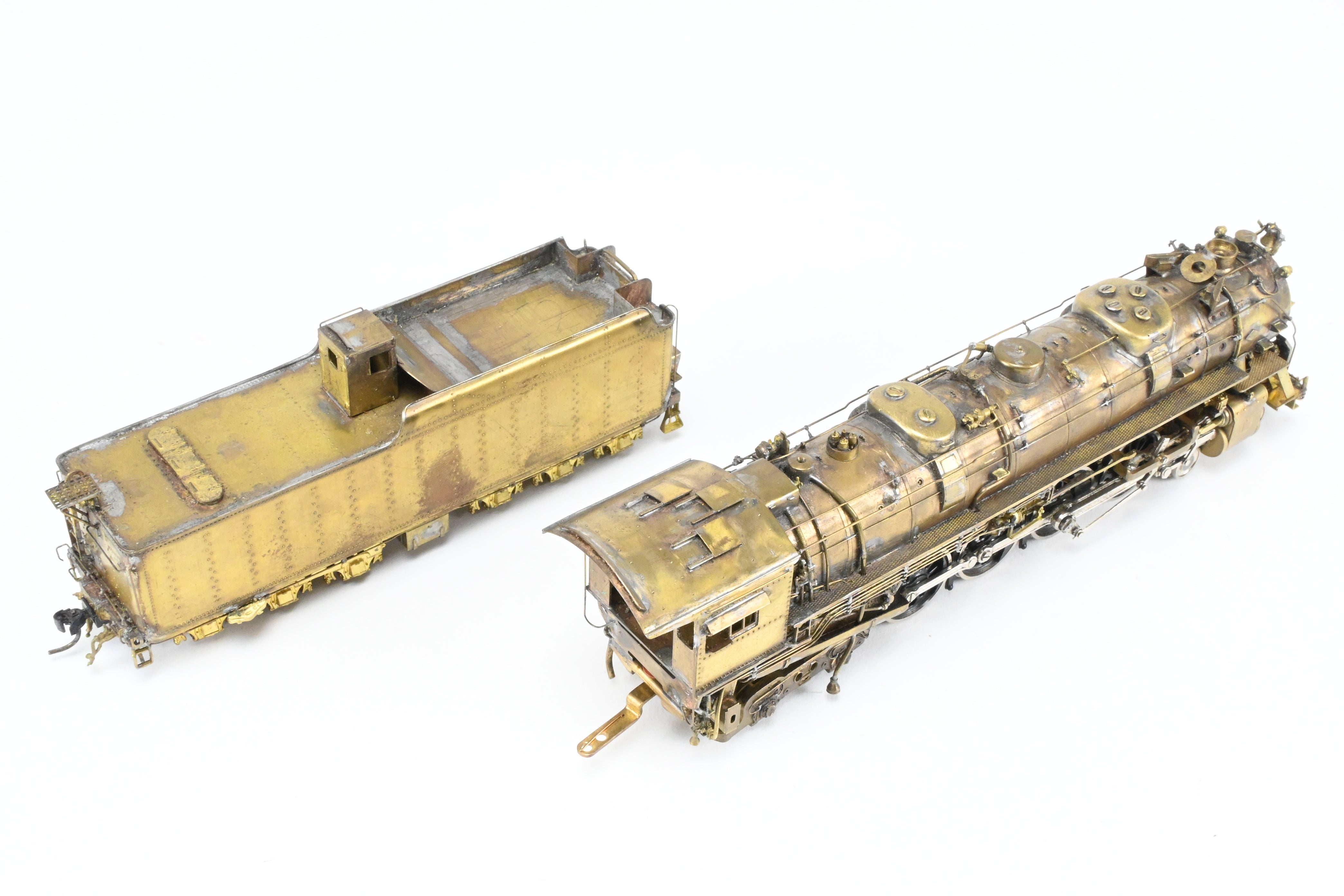 HO Scale Custom-Made Brass Model Train - Missouri Pacific 2100 Series 4-8-4 Locomotive, Specifically Built as No. 2104, a One-of-a-Kind Creation by Joe G. Collias