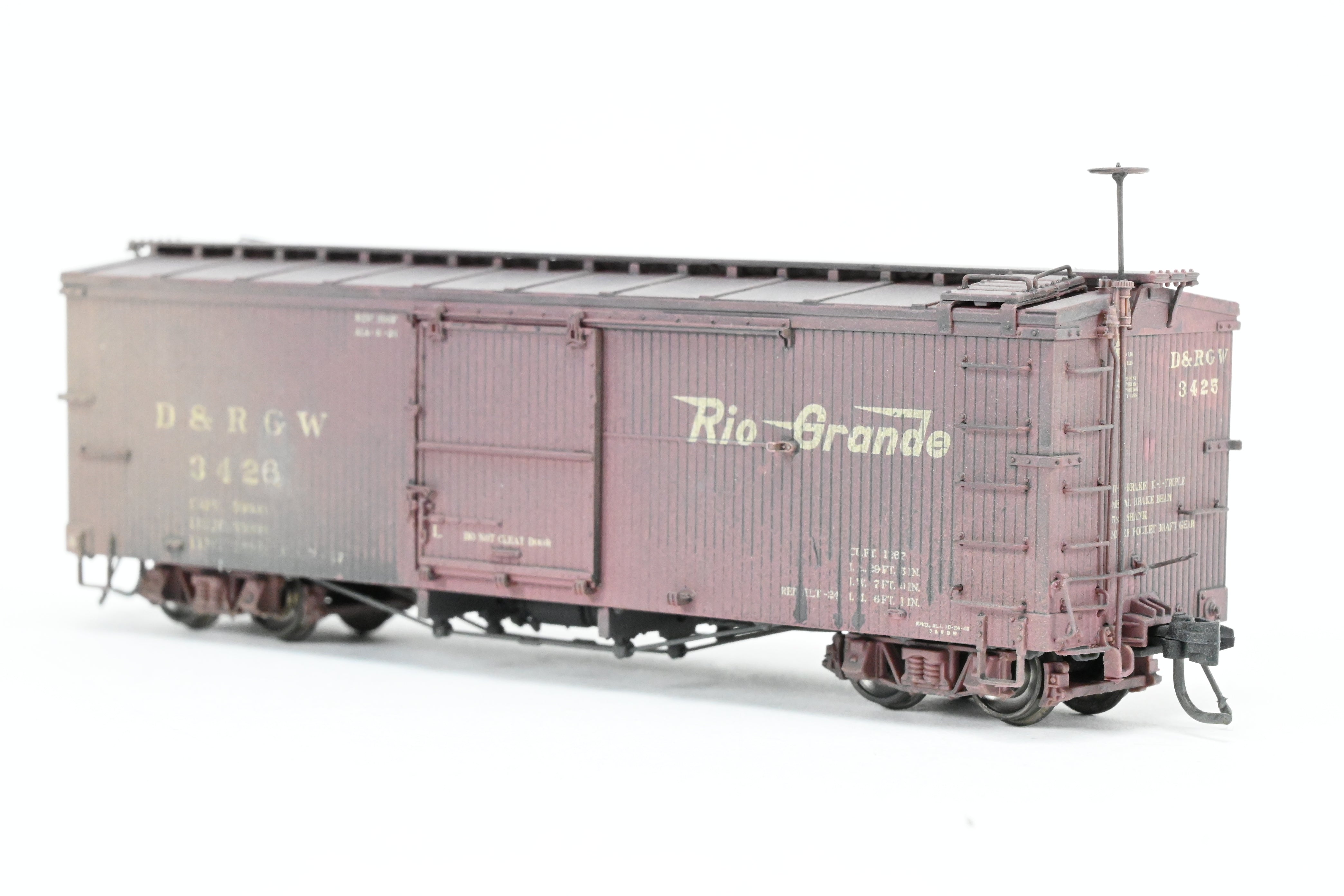 HOn3 Blackstone D&RGW 30' Renumbered & Weathered Box Car No. 3426