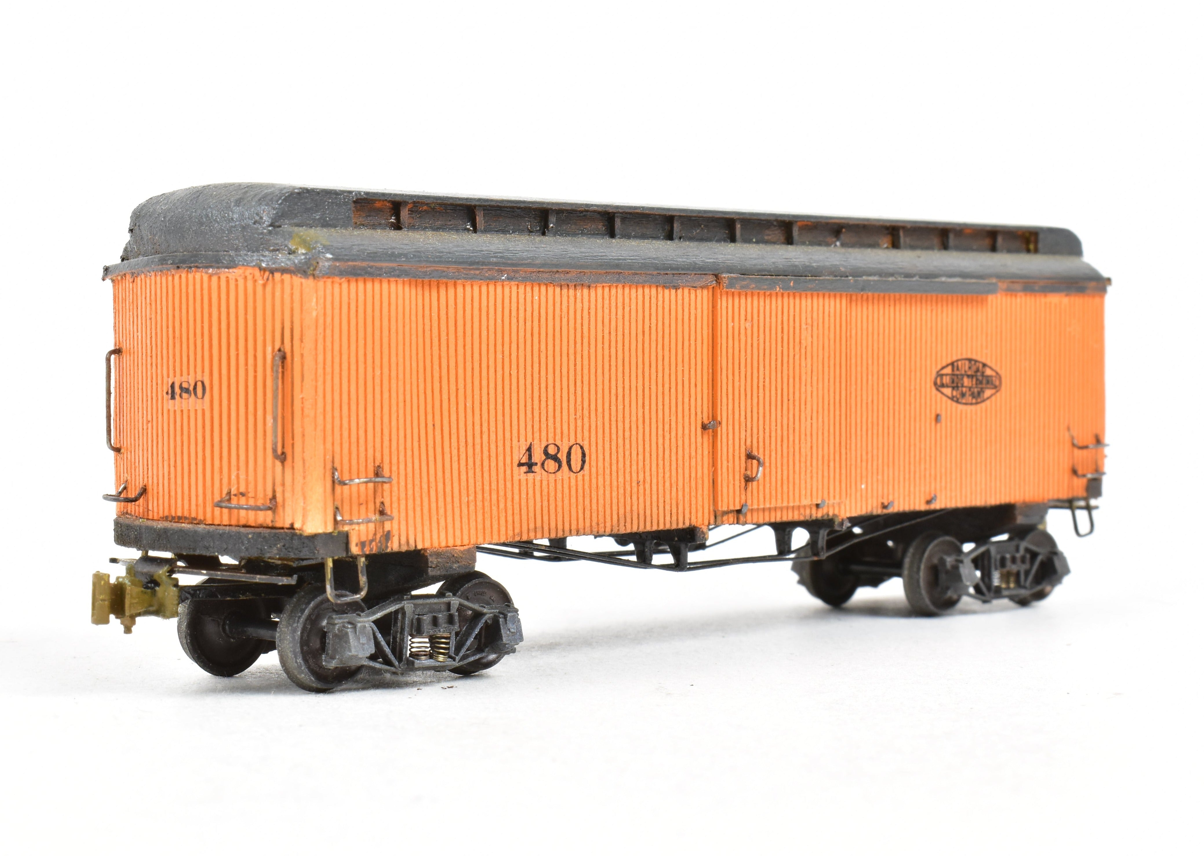 La Belle Woodworking Illinois Terminal Freight/Baggage Trailer #480, Well-Built & Painted