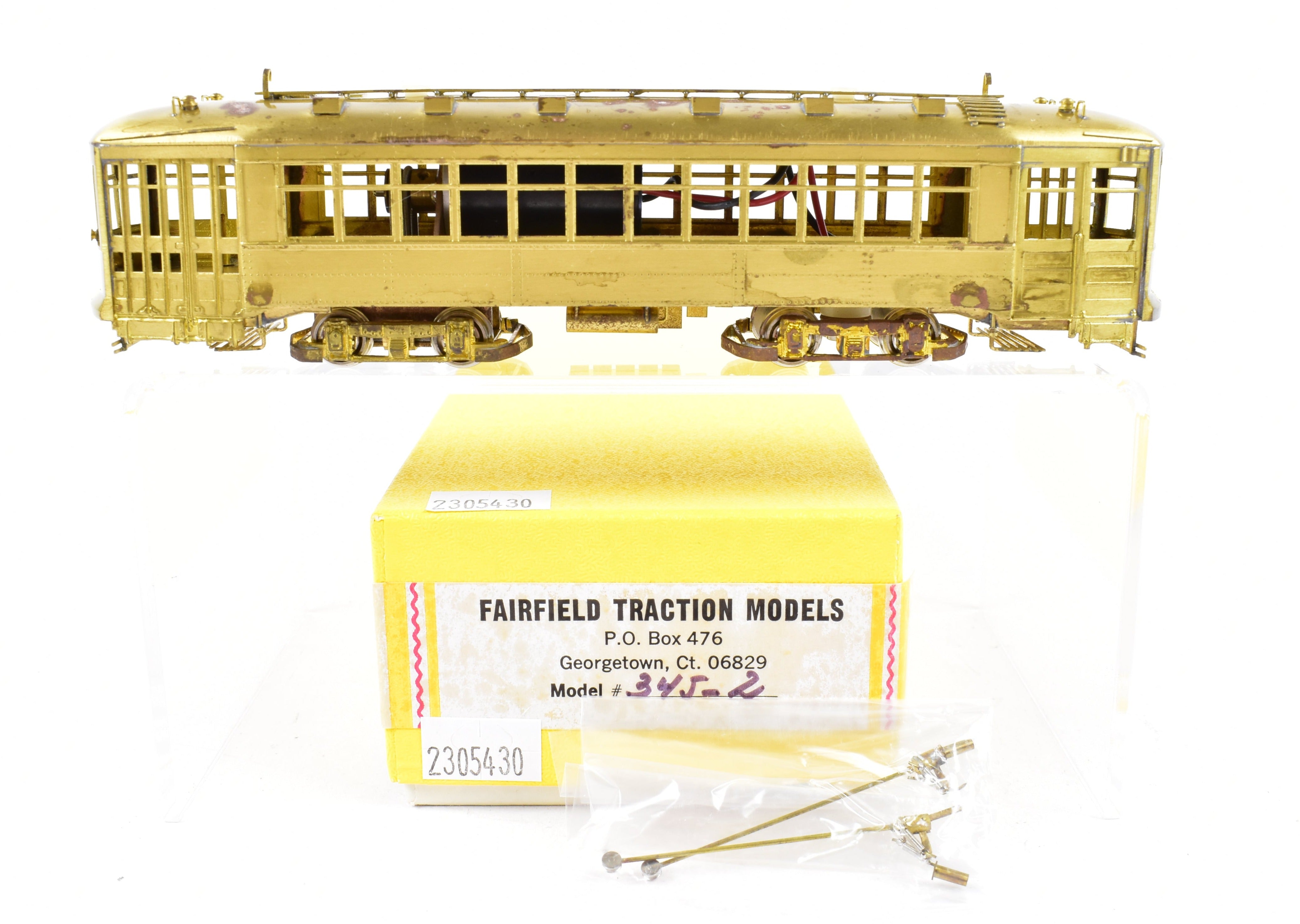 HO Scale Brass Chicago Surface Lines Two - Man City Car Model 345 - 2 by Fairfield Models