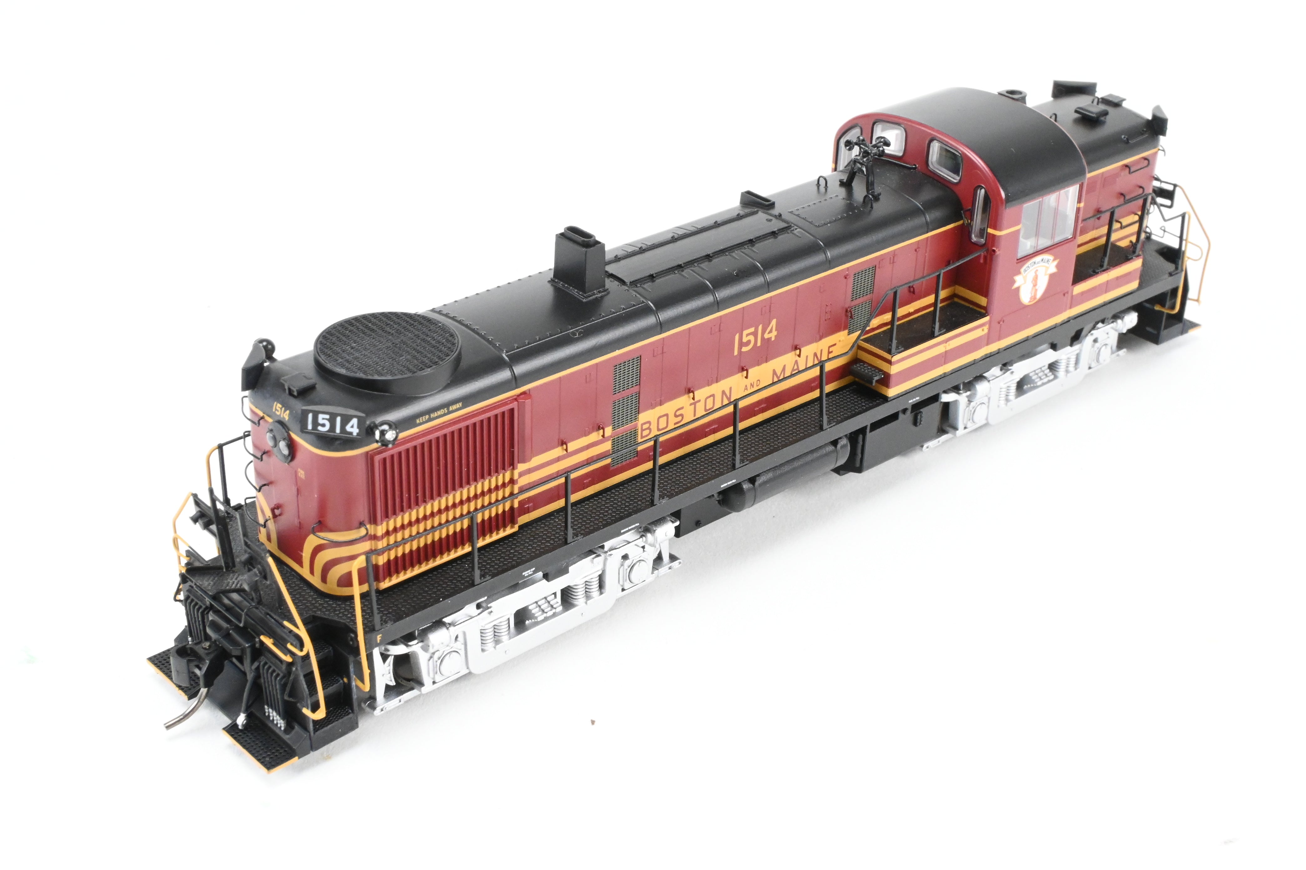 HO Scale Bowser Executive Line Boston & Maine Alco RS - 3 Phase III Model Train Engine with ESU DCC & Sound, Factory Painted as No. 1514