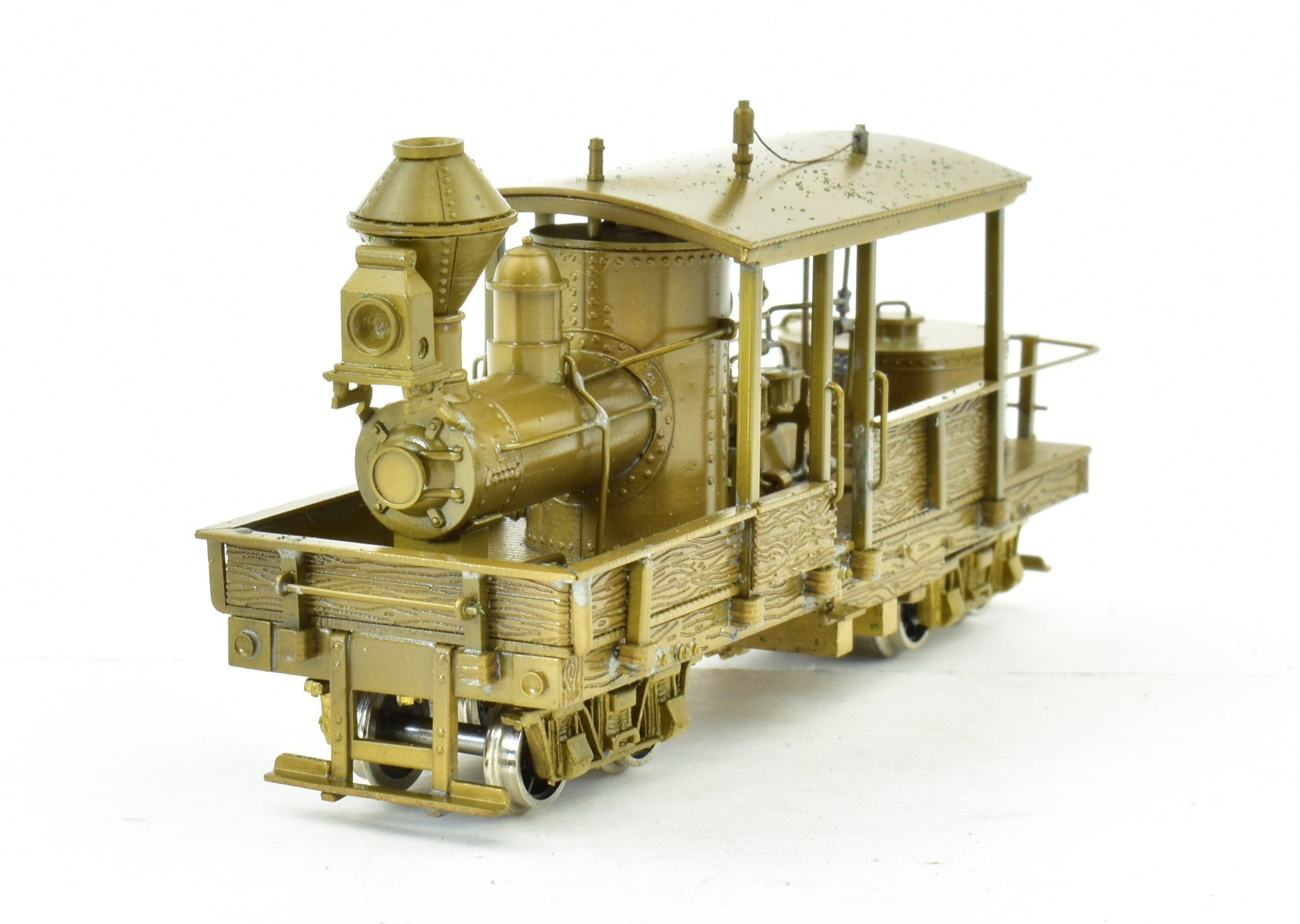 HOn3 Scale Brass Model of Northwest Short Line's 15 - ton Tee Boiler Class A Climax Logging Locomotive