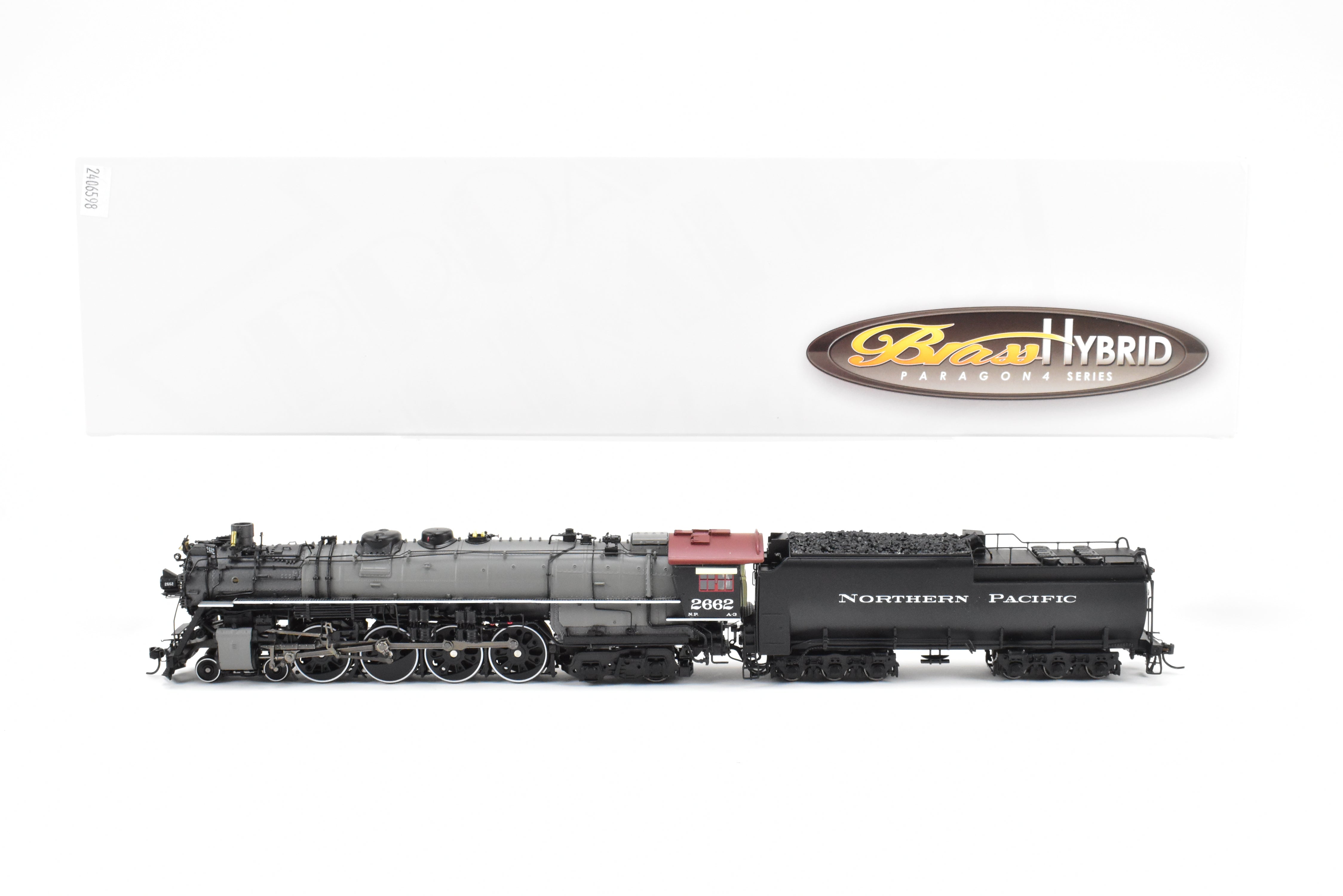 HO Scale Model Train - Broadway Limited Imports Brass Hybrid Series Northern Pacific A - 3 4 - 8 - 4 FP Locomotive with Gray Boiler (Post 1947) and Smoke, Featuring Paragon 4 Sound for DC and DCC Operation