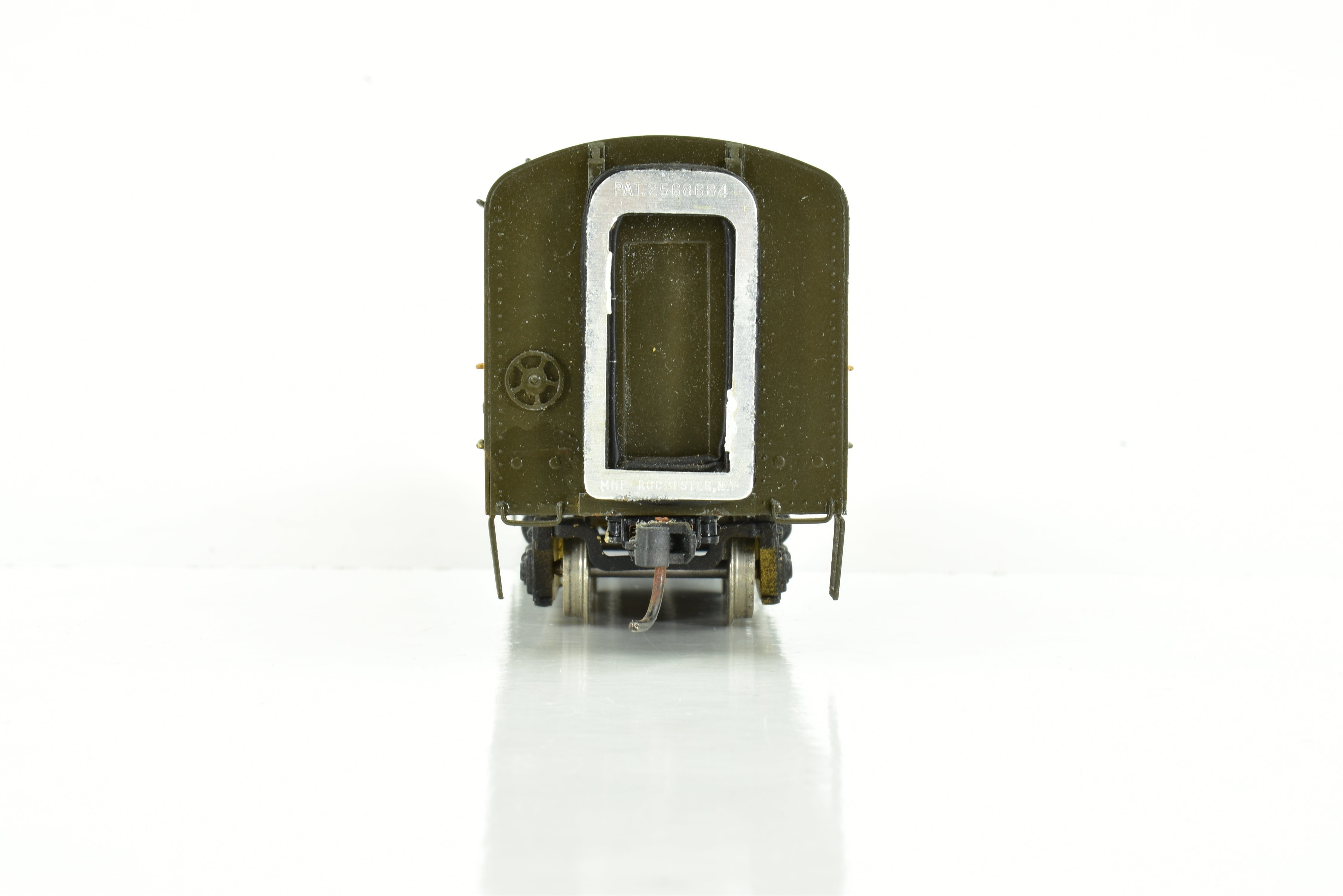 HO Scale Custom Painted Brass Baggage Car Model by S. Soho & Co., Great Northern #200, Empire Builder No. 268