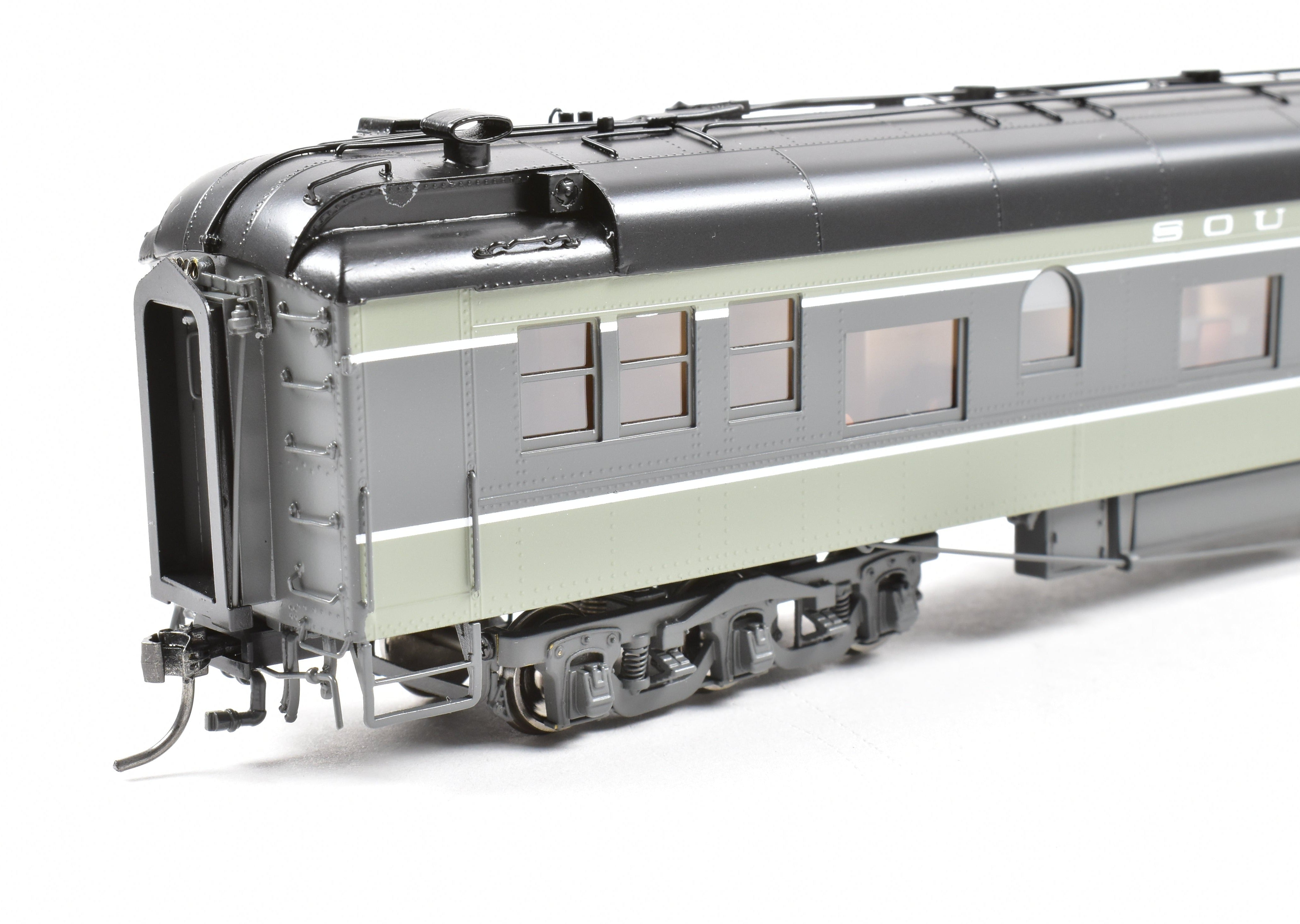 HO Scale New Brass Business Car: Southern Pacific #129 Two-Tone Grey