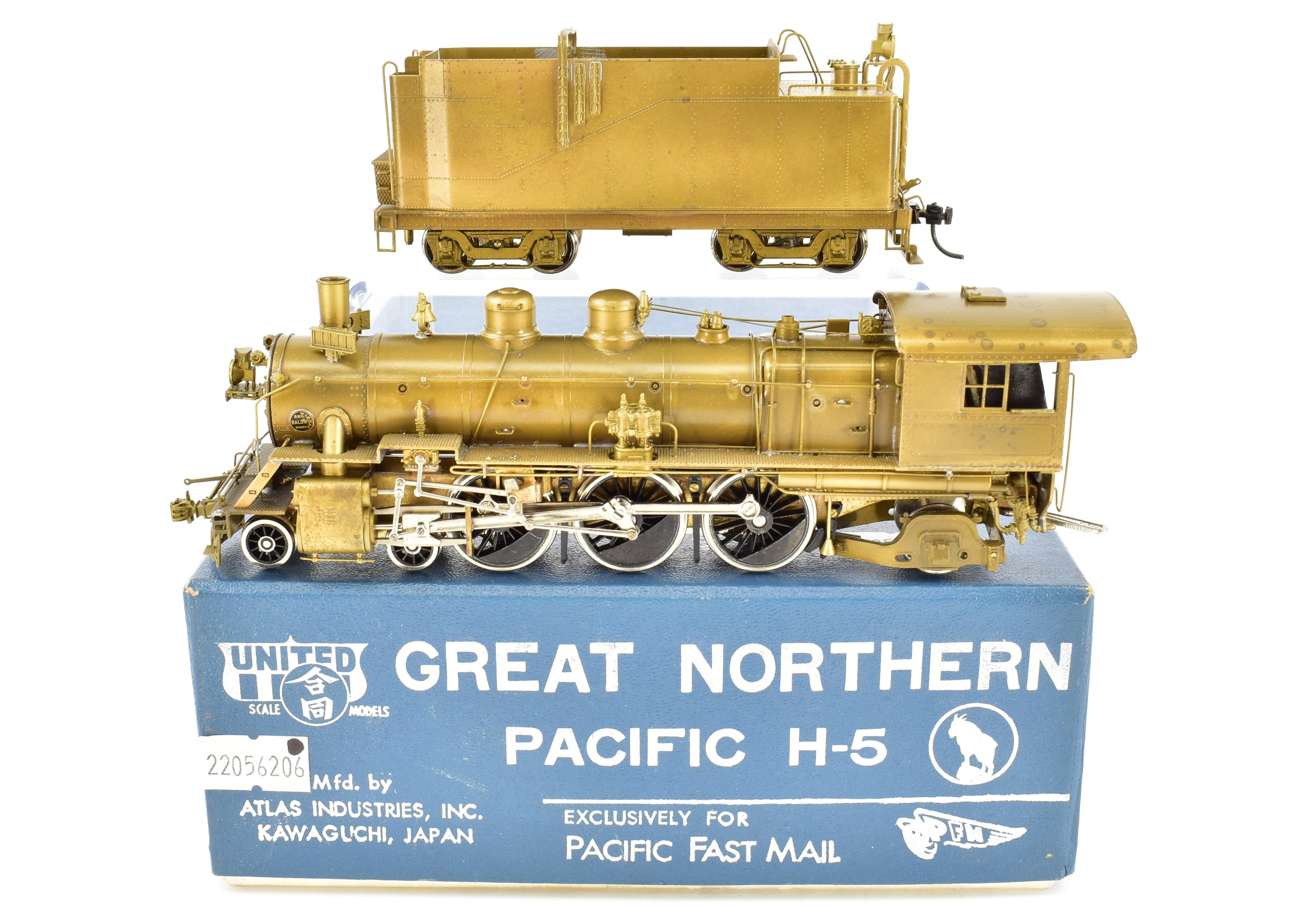 High - Quality HO Scale Brass Pacific Fast Mail Model - United Great Northern H - 5 4 - 6 - 2 Pacific Locomotive from 1973 Run